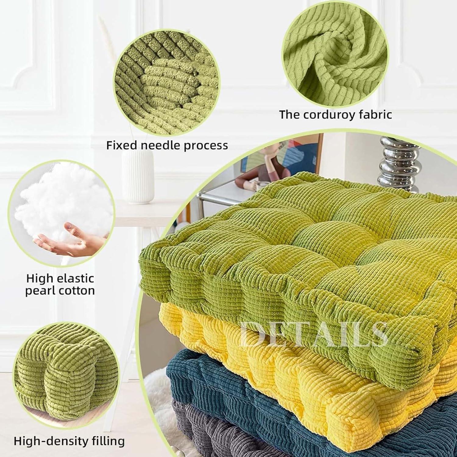 Almohadas de Meditación Gfobip 2 Piezas Cuadradas y Redondas 45.72 cm