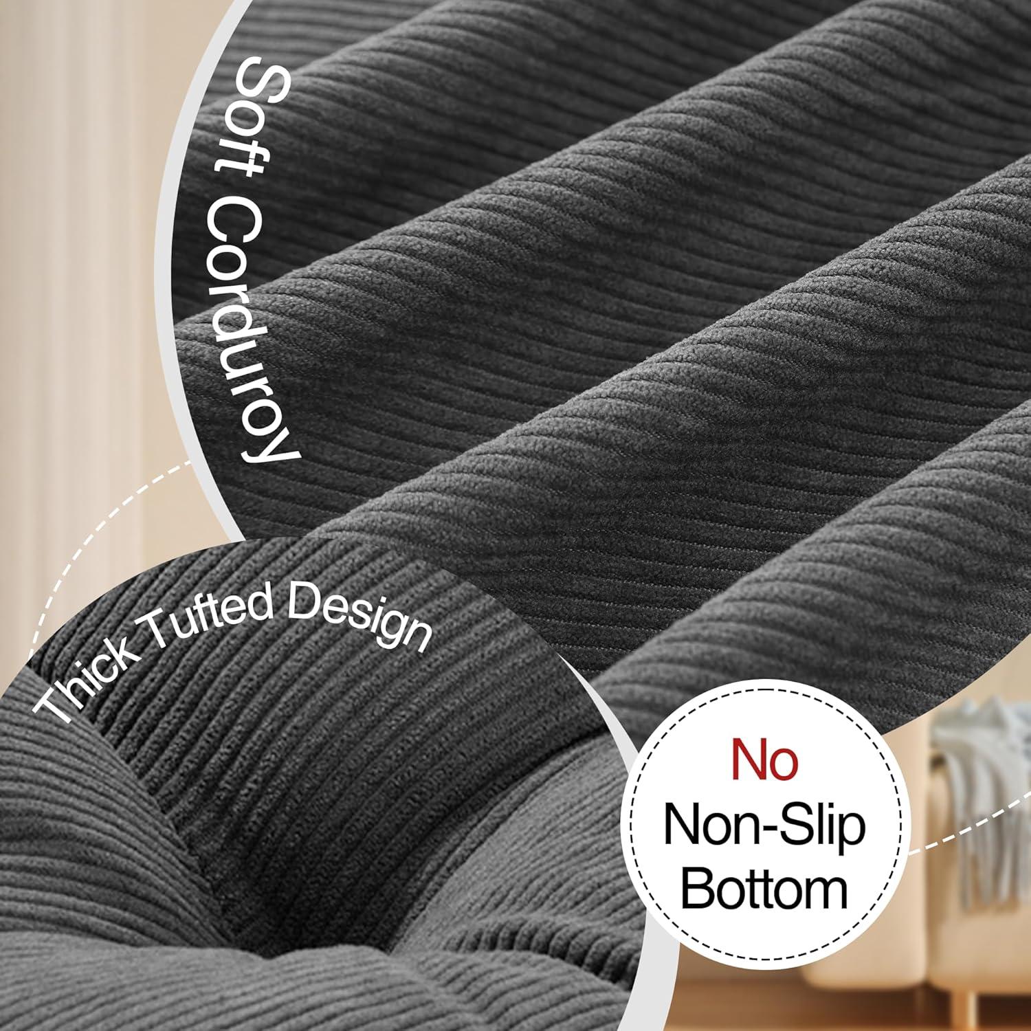 Cojines de Suelo PAROLL 61x61 cm Acolchados Espuma de Memoria 2 Pcs