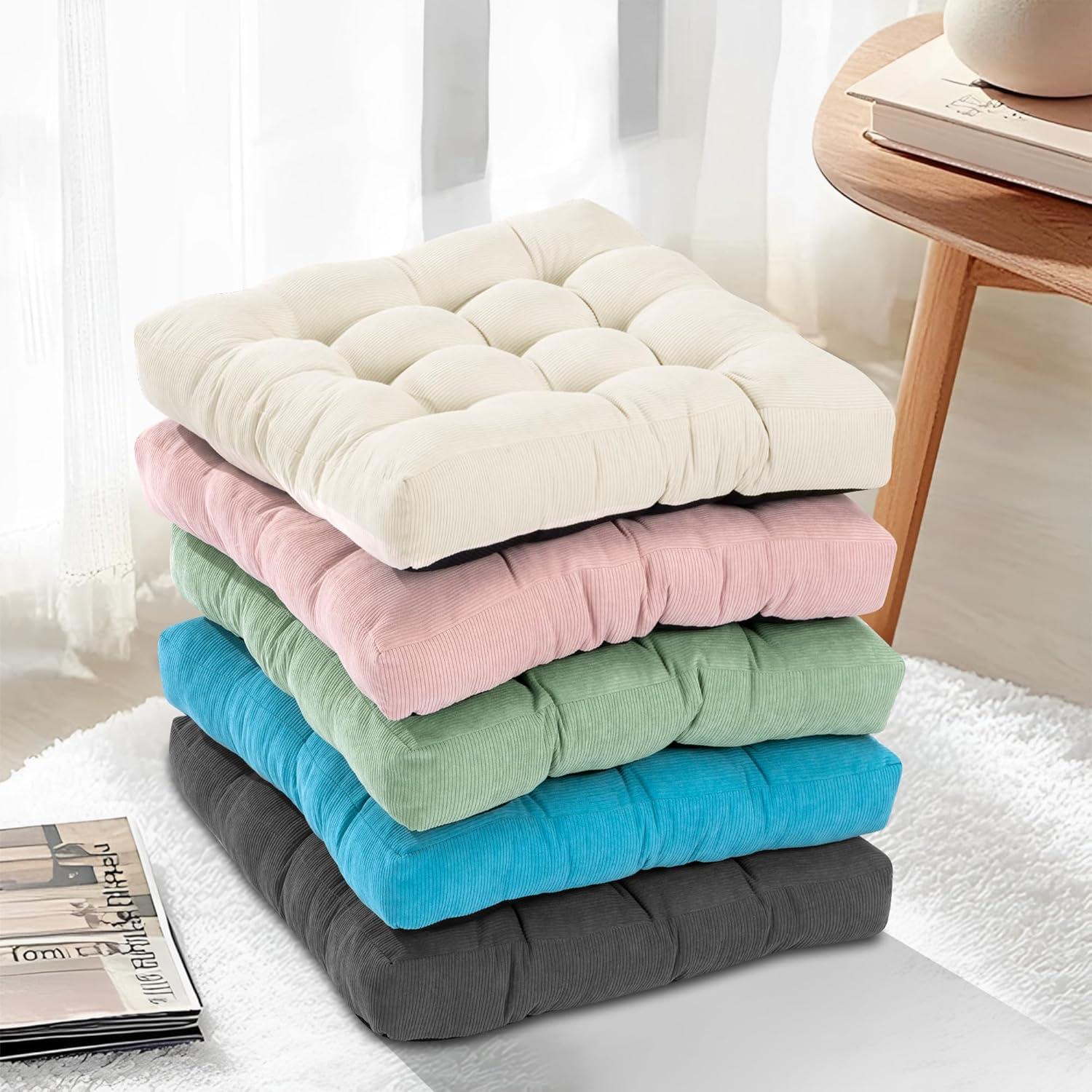 Cojines de Suelo PAROLL 61x61 cm Acolchados Espuma de Memoria 2 Pcs