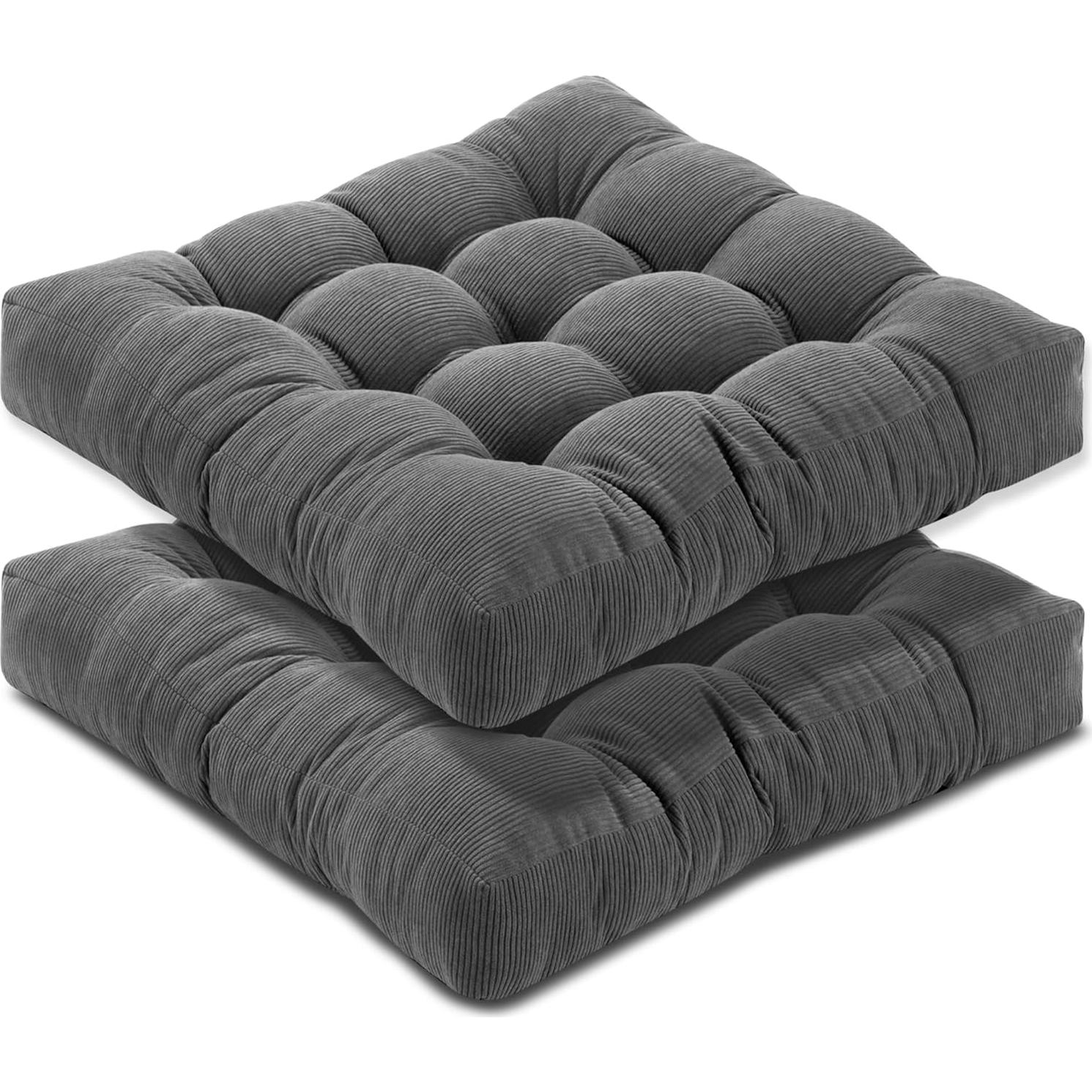 Cojines de Suelo PAROLL 61x61 cm Acolchados Espuma de Memoria 2 Pcs