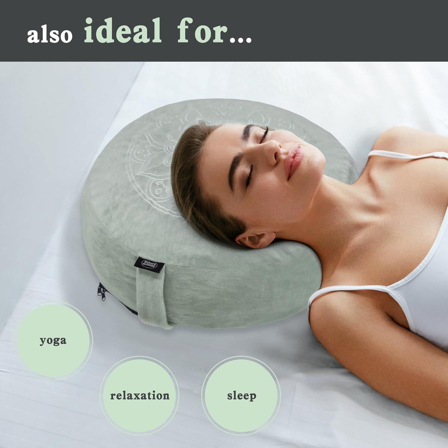 Cojín de Meditación MYDAYS OUTDOOR Redondo Gris con Espuma