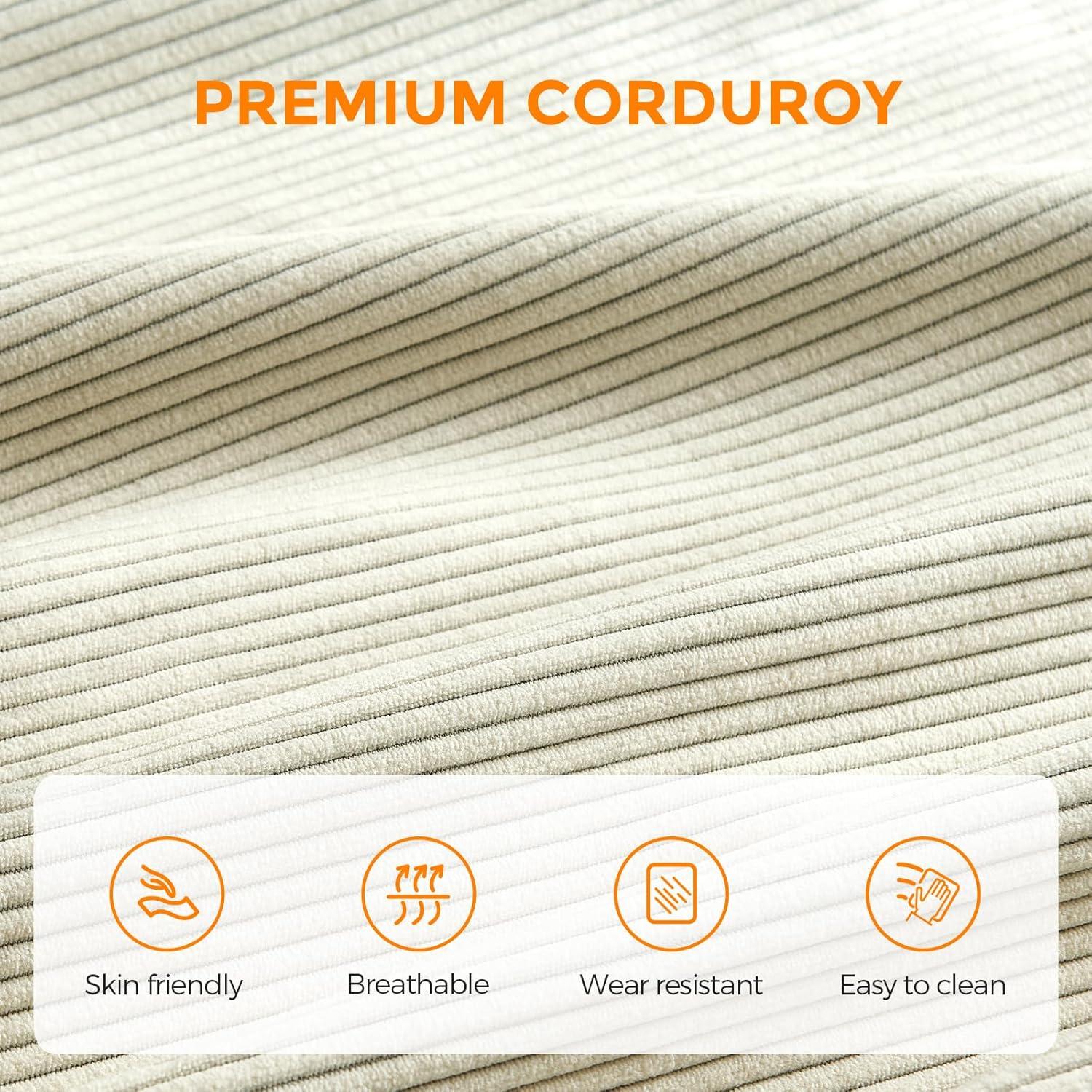 Silla Puff Grande TKBRWU Beige Ergonomica Espuma de Memoria