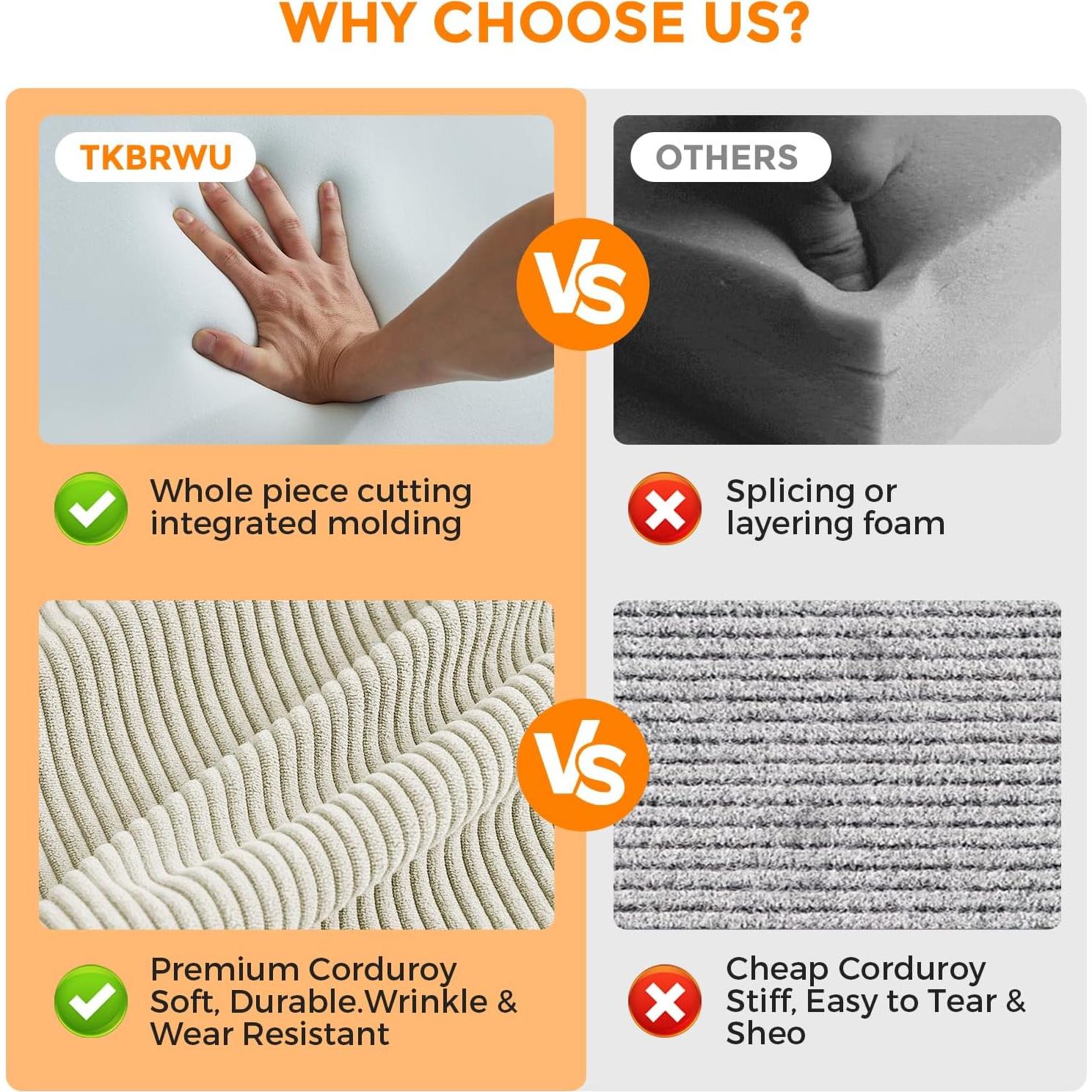 Silla Puff Grande TKBRWU Beige Ergonomica Espuma de Memoria