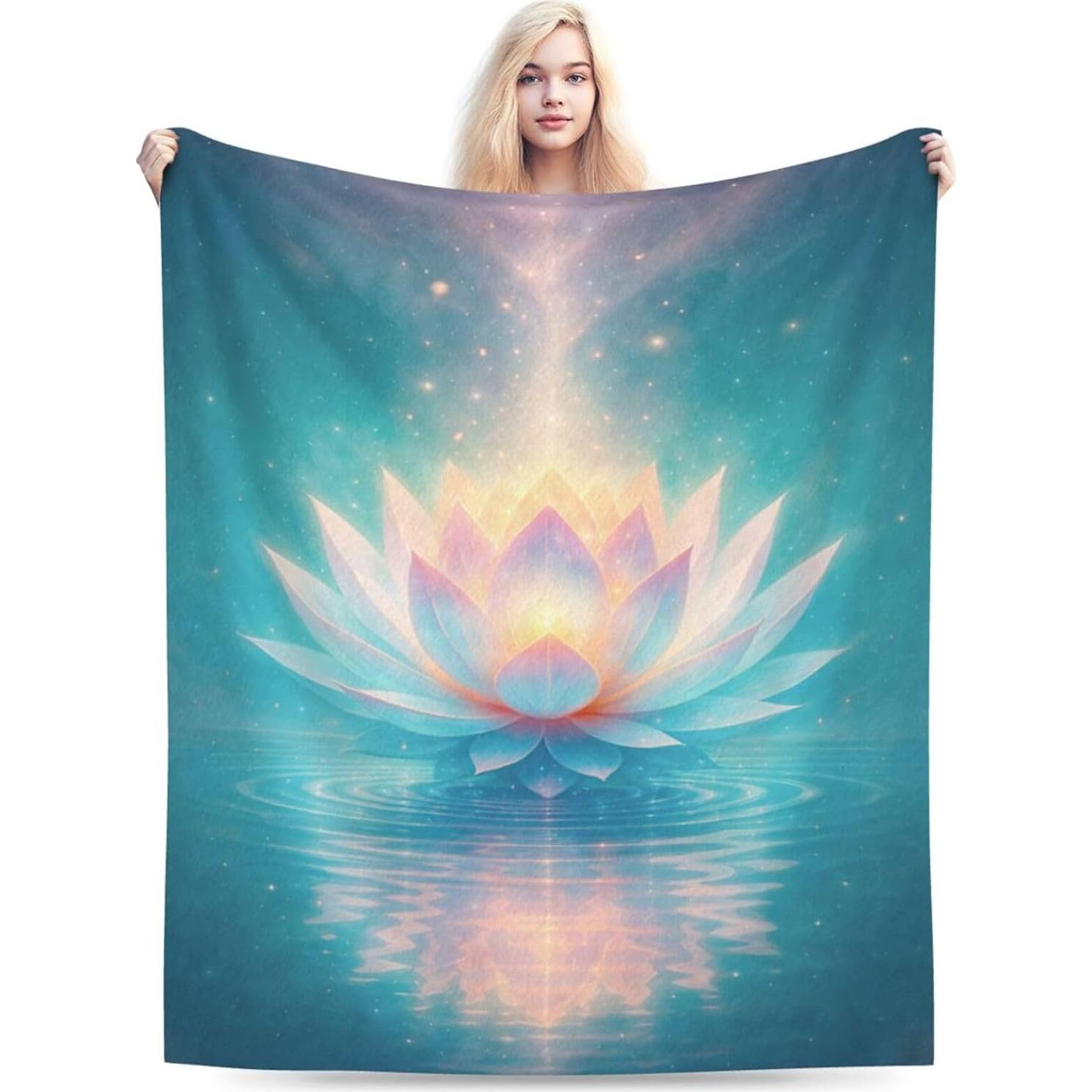 Manta Forro Polar Glocmna Loto 101.6x127 cm Suave y Cálida