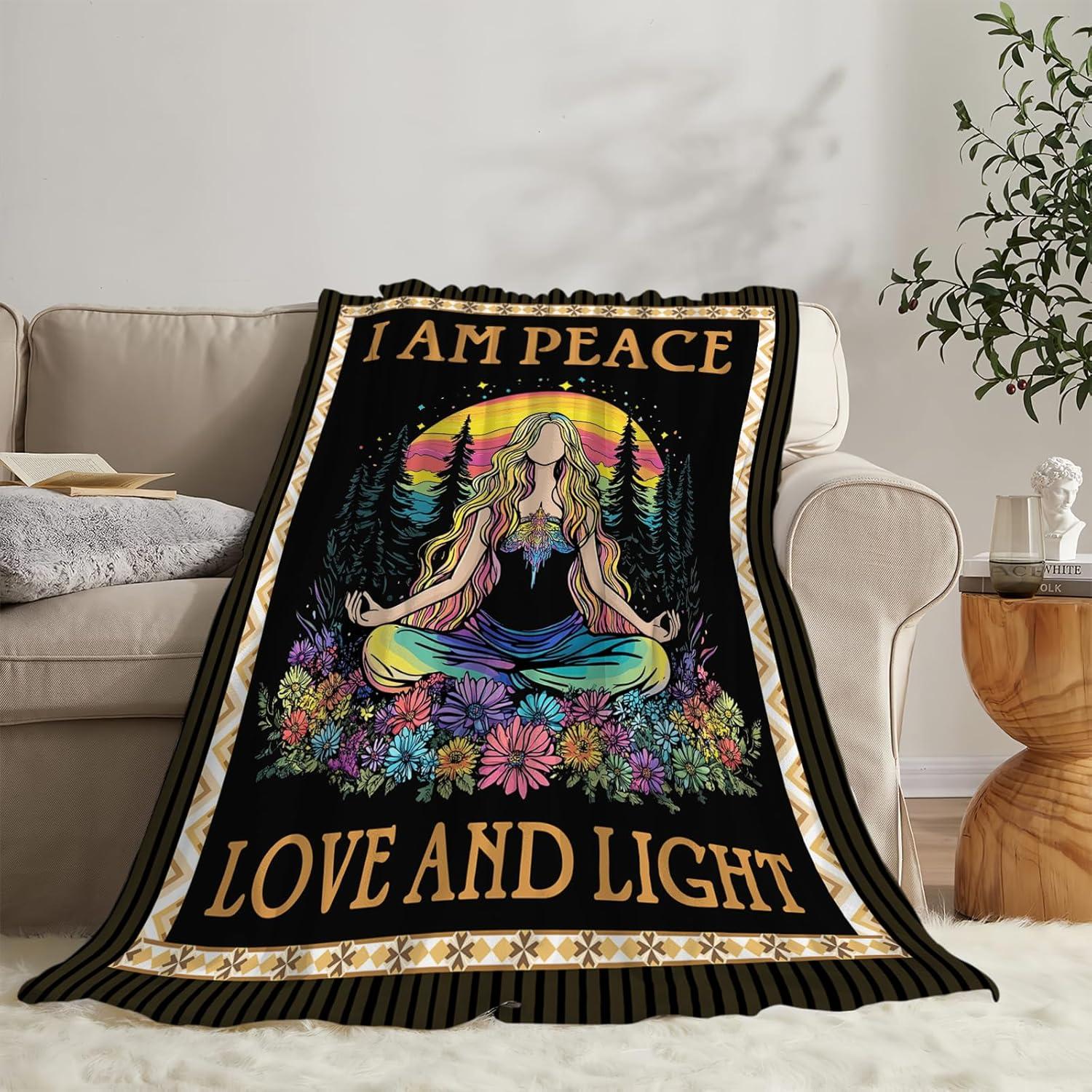 Manta de Yoga Olivine 127x102cm Franela Suave Multiusos