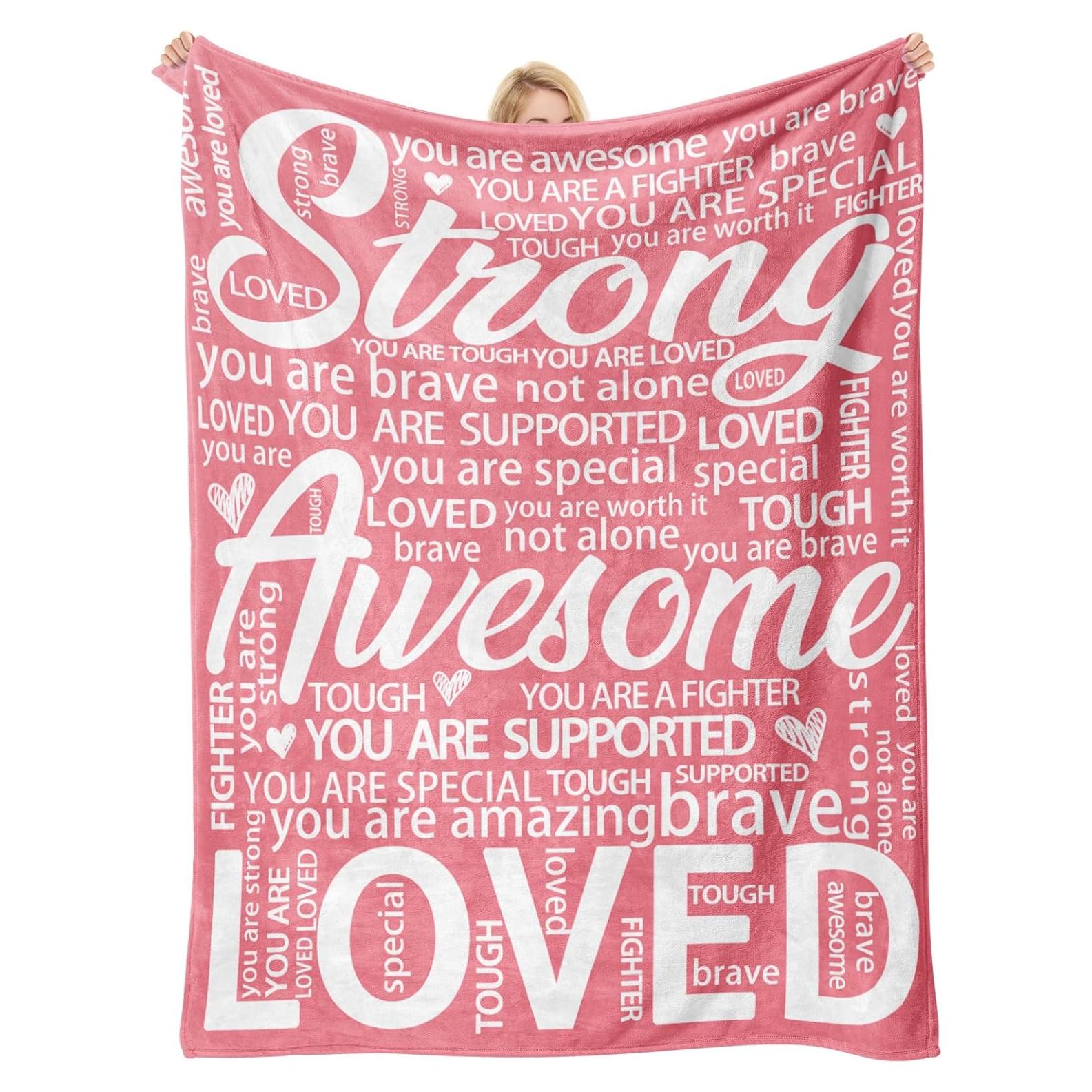 Manta Inspiracional Rosa Hakumata 157x132cm para Recuperación