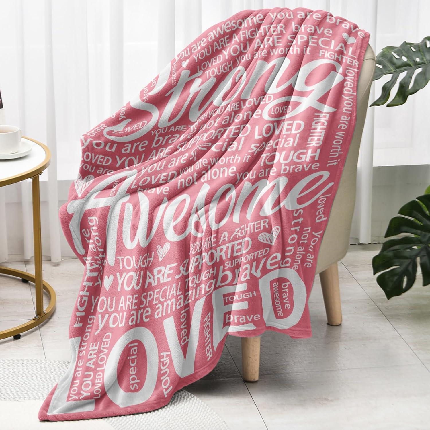 Manta Inspiracional Rosa Hakumata 157x132cm para Recuperación