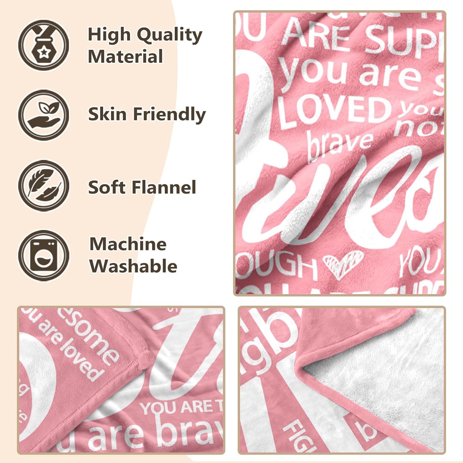 Manta Inspiracional Rosa Hakumata 157x132cm para Recuperación