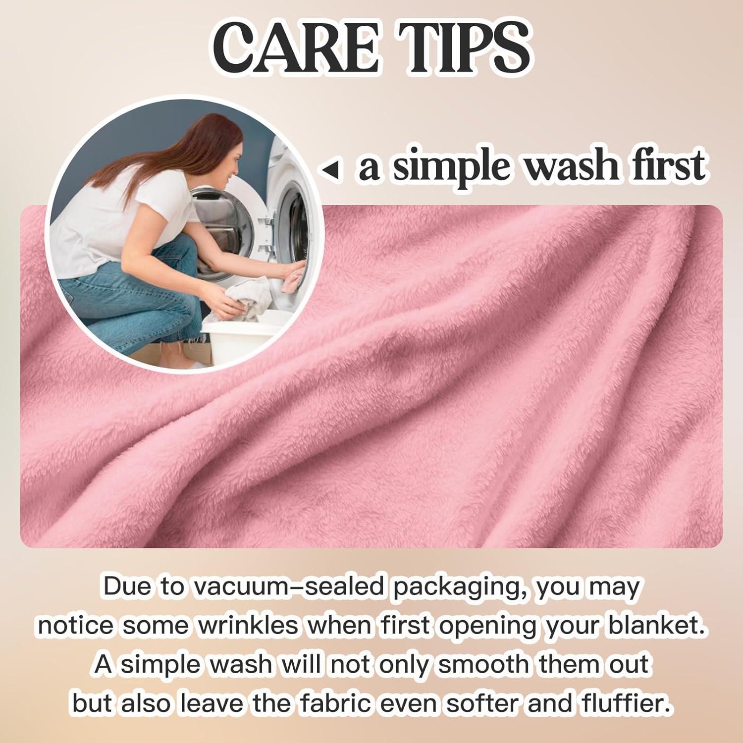 Manta Inspiracional Rosa Hakumata 157x132cm para Recuperación