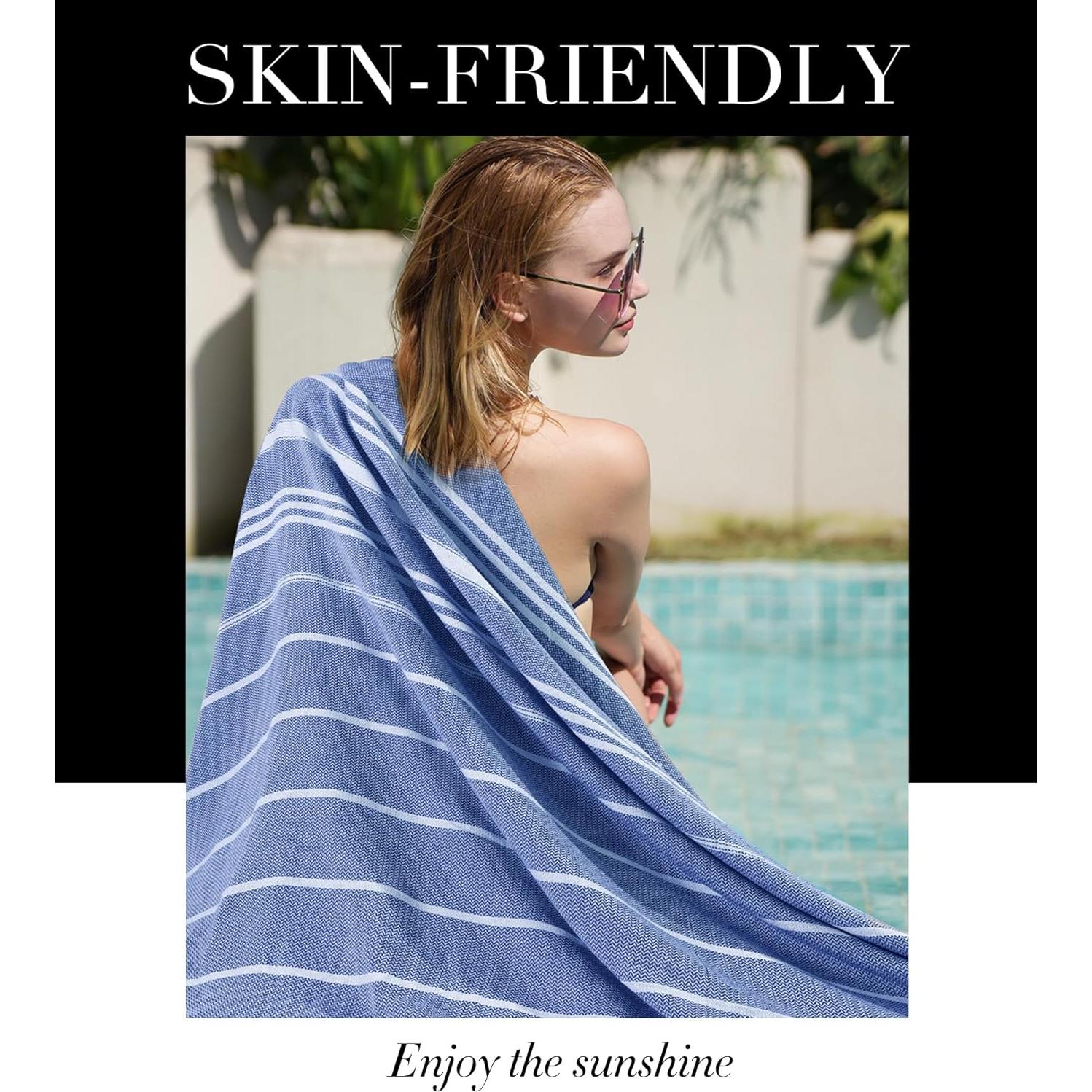 Toalla de Playa XL Antfuny Teal 182.88x182.88 cm Secado Rápido