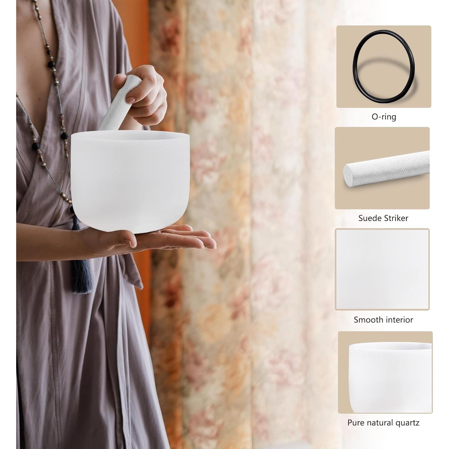 Cuenco de Cristal Cantante RYAN DVAN 20.32 cm 432Hz Nota B