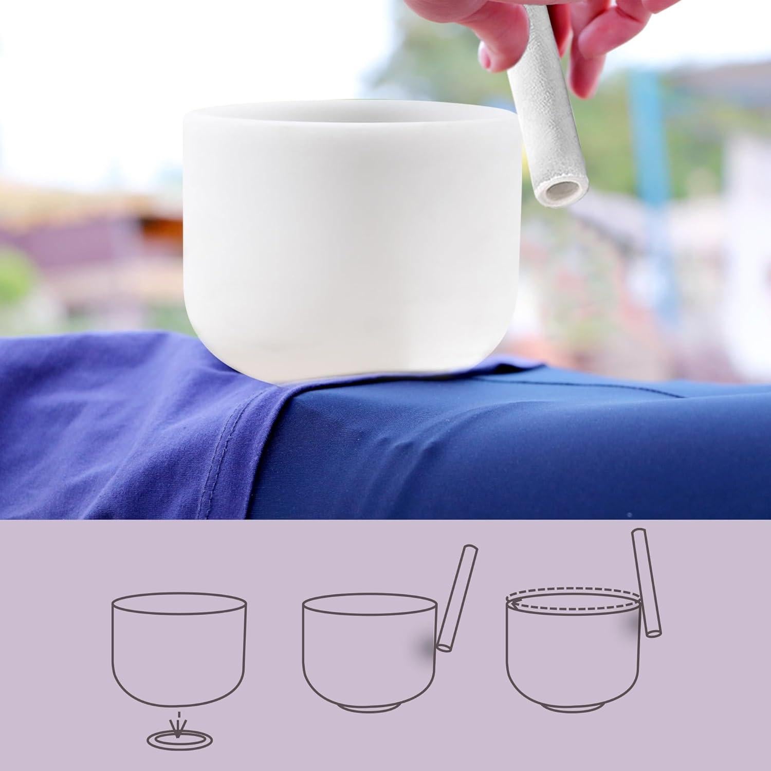 Cuenco de Cristal Cantante RYAN DVAN 20.32 cm 432Hz Nota B