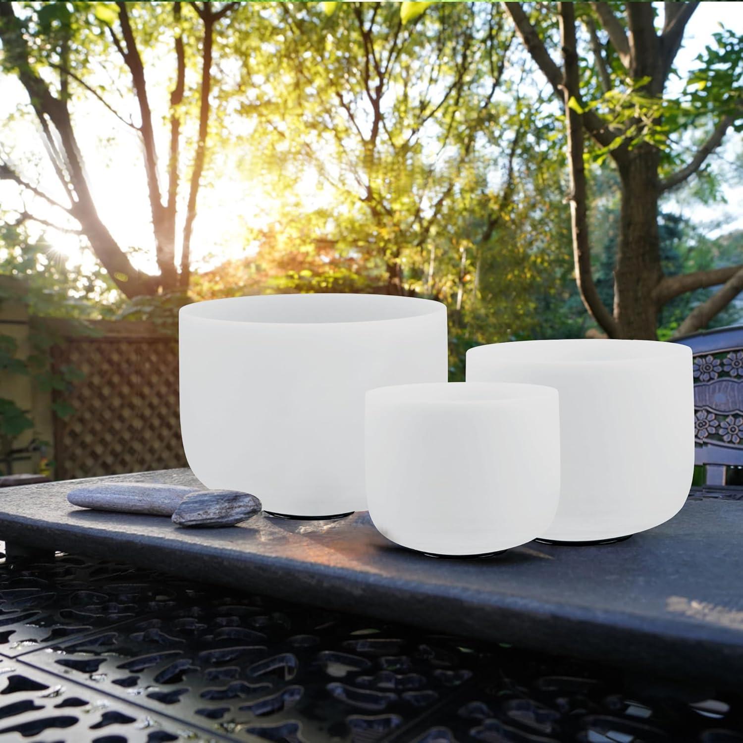 Set de 3 Cuencos de Canto de Cristal 432Hz RYAN DVAN - 6B, 7G, 8F