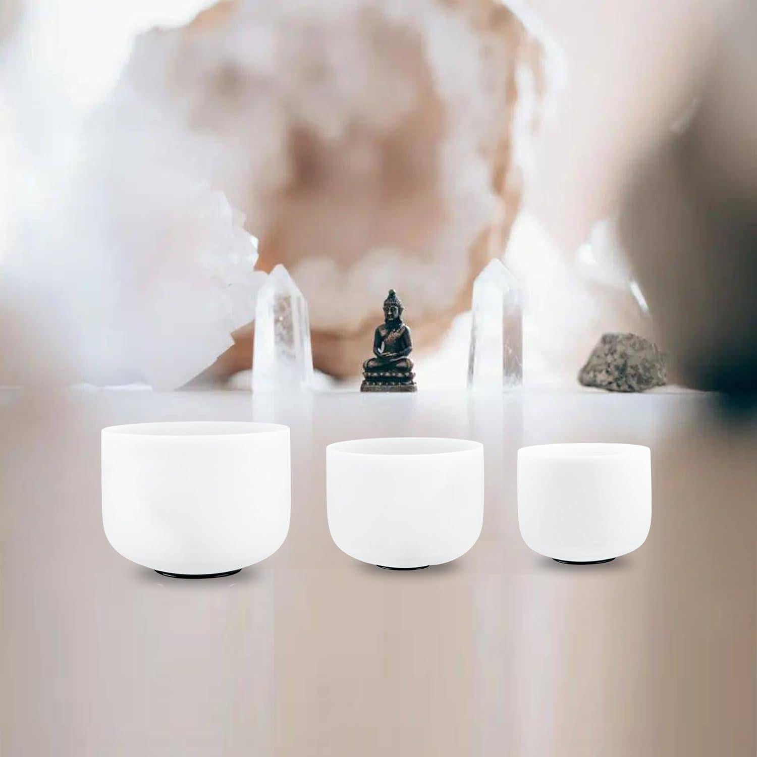 Set de 3 Cuencos de Canto de Cristal 432Hz RYAN DVAN - 6B, 7G, 8F