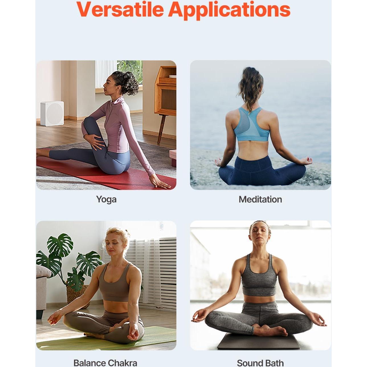 Cuenco de Canto de Cristal VEVOR 20.3 cm Nota F para Meditación