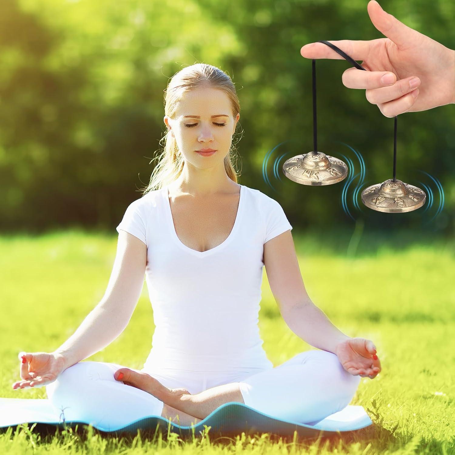 Tingsha Tibetanos Foilswirl 6.5 cm con 2 Bolsas Étnicas