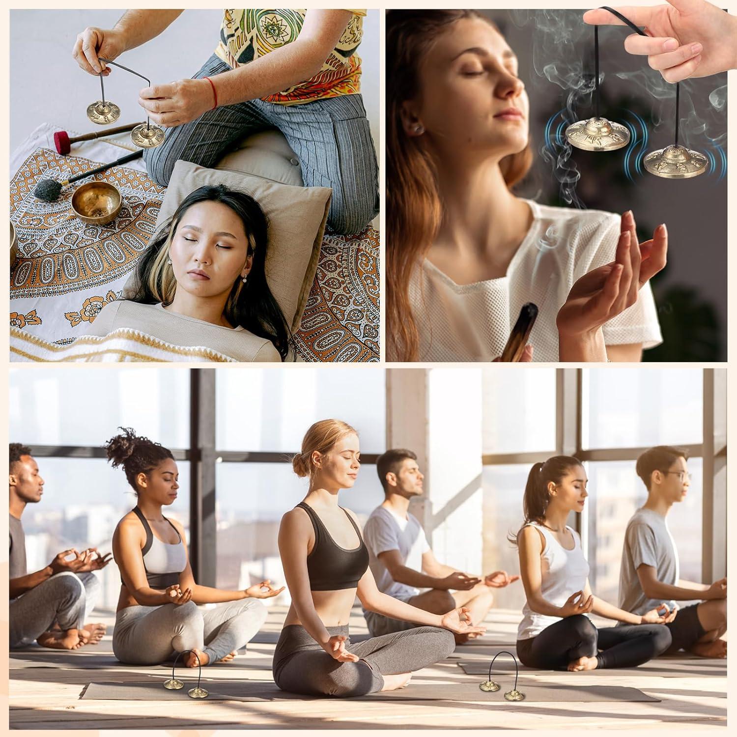 Tingsha Tibetanos Foilswirl 6.5 cm con 2 Bolsas Étnicas