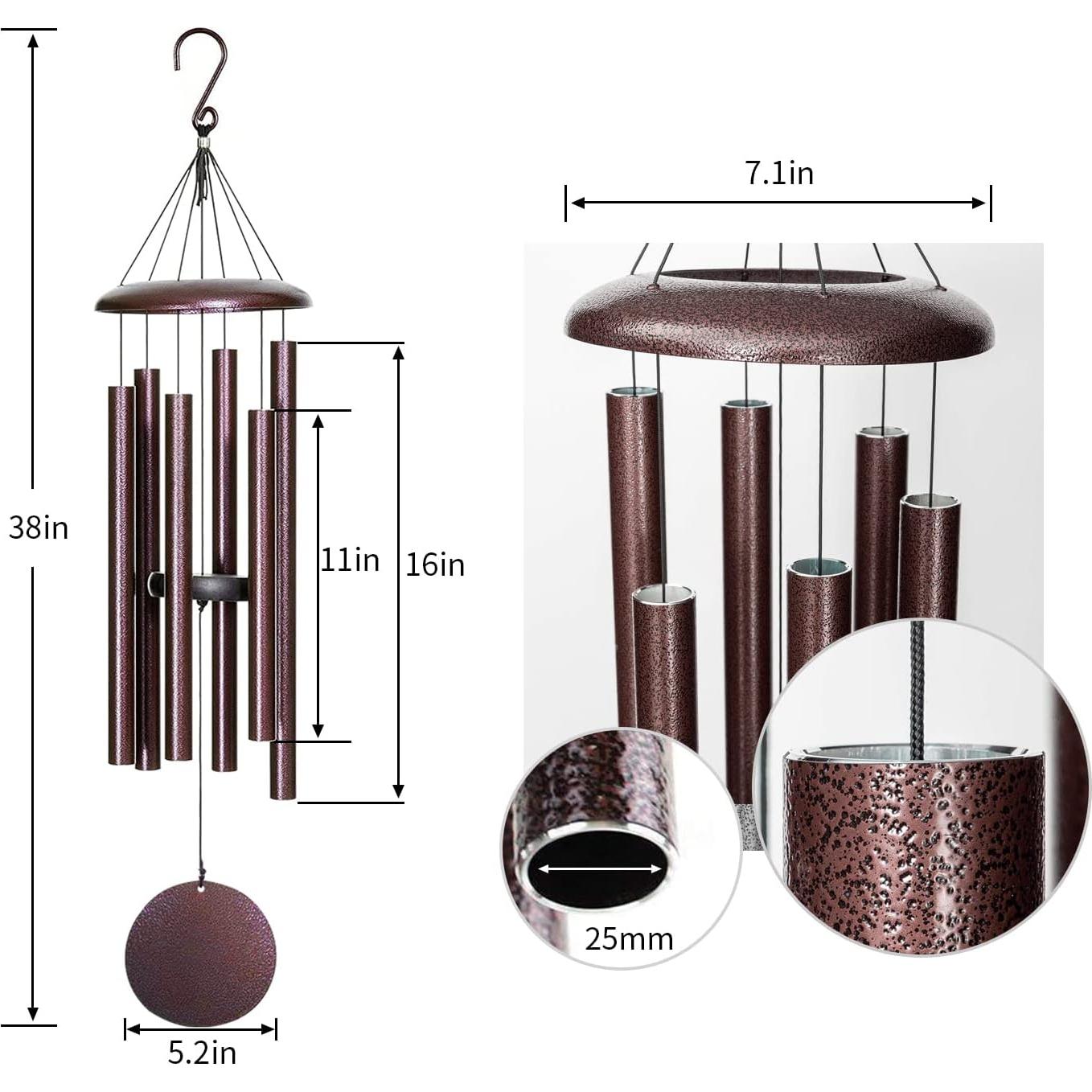 Campana de Viento FDOCOI 96.5 cm Bronce Tono Profundo