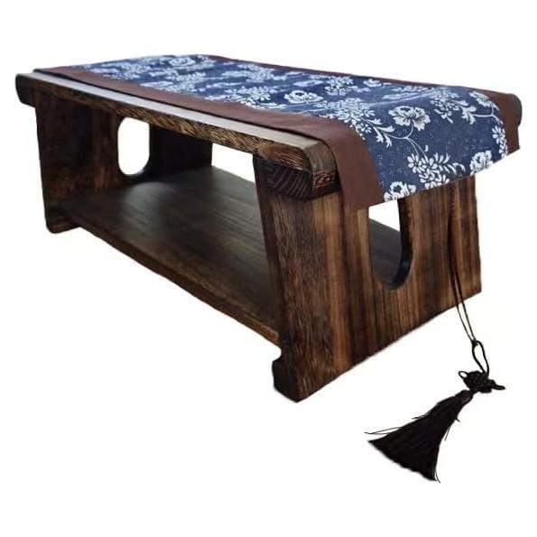 Mesa de Piso Timwooly de Madera Paulownia 60x34cm Nuez