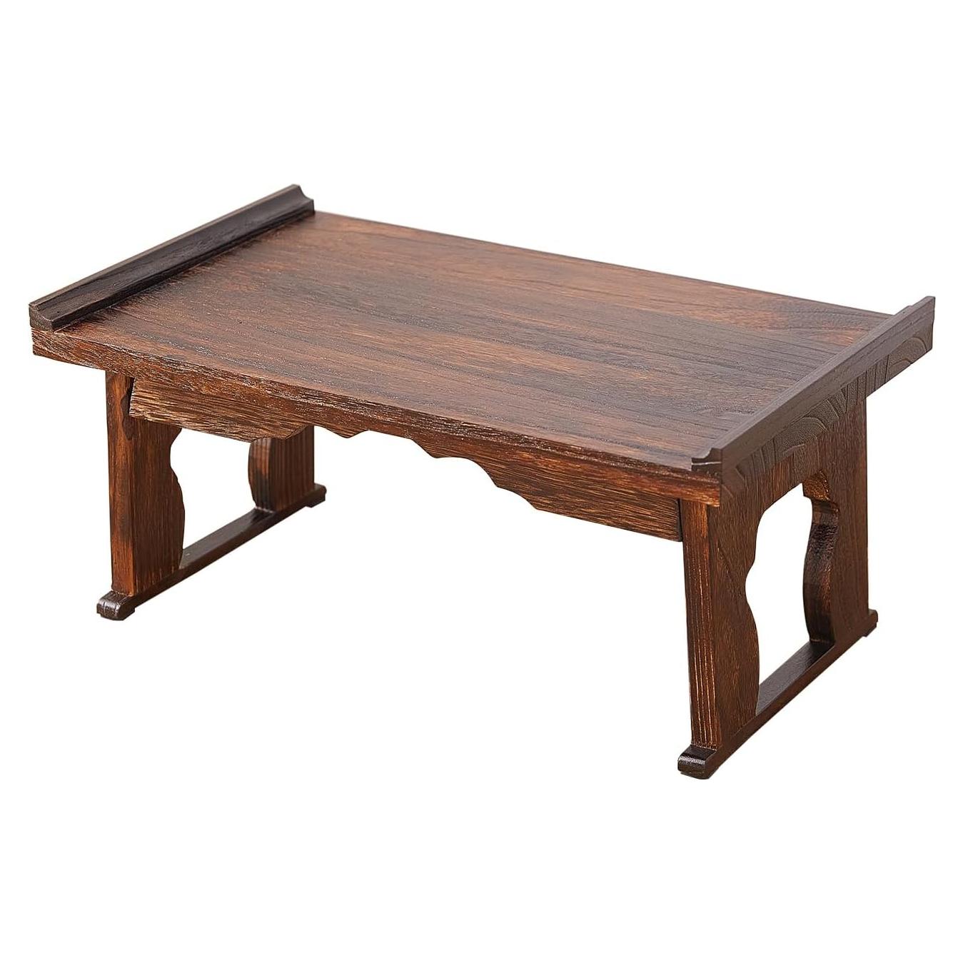 Mesa Baja Japonesa GZQWDC 50x30 cm Madera Plegable Café