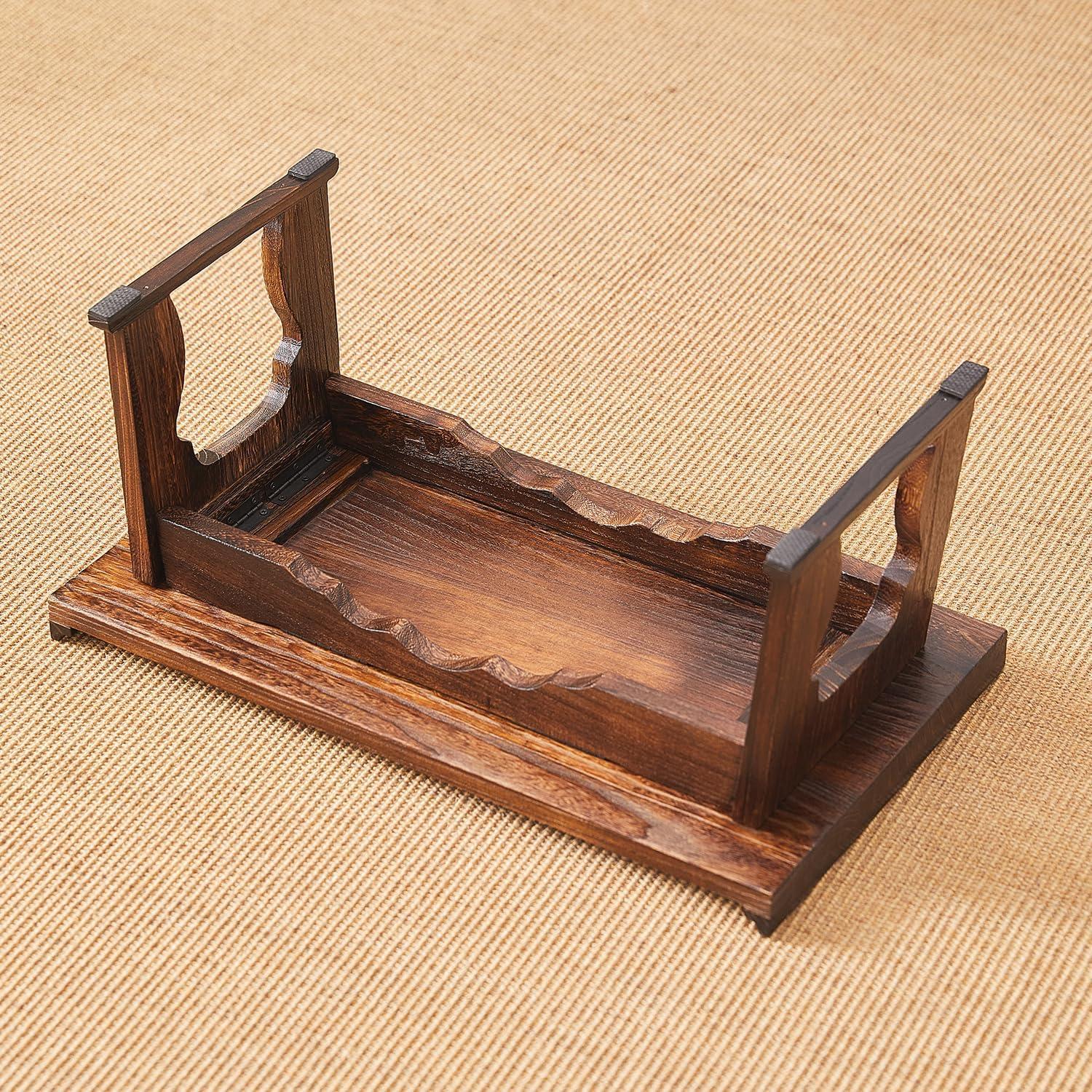 Mesa Baja Japonesa GZQWDC 50x30 cm Madera Plegable Café