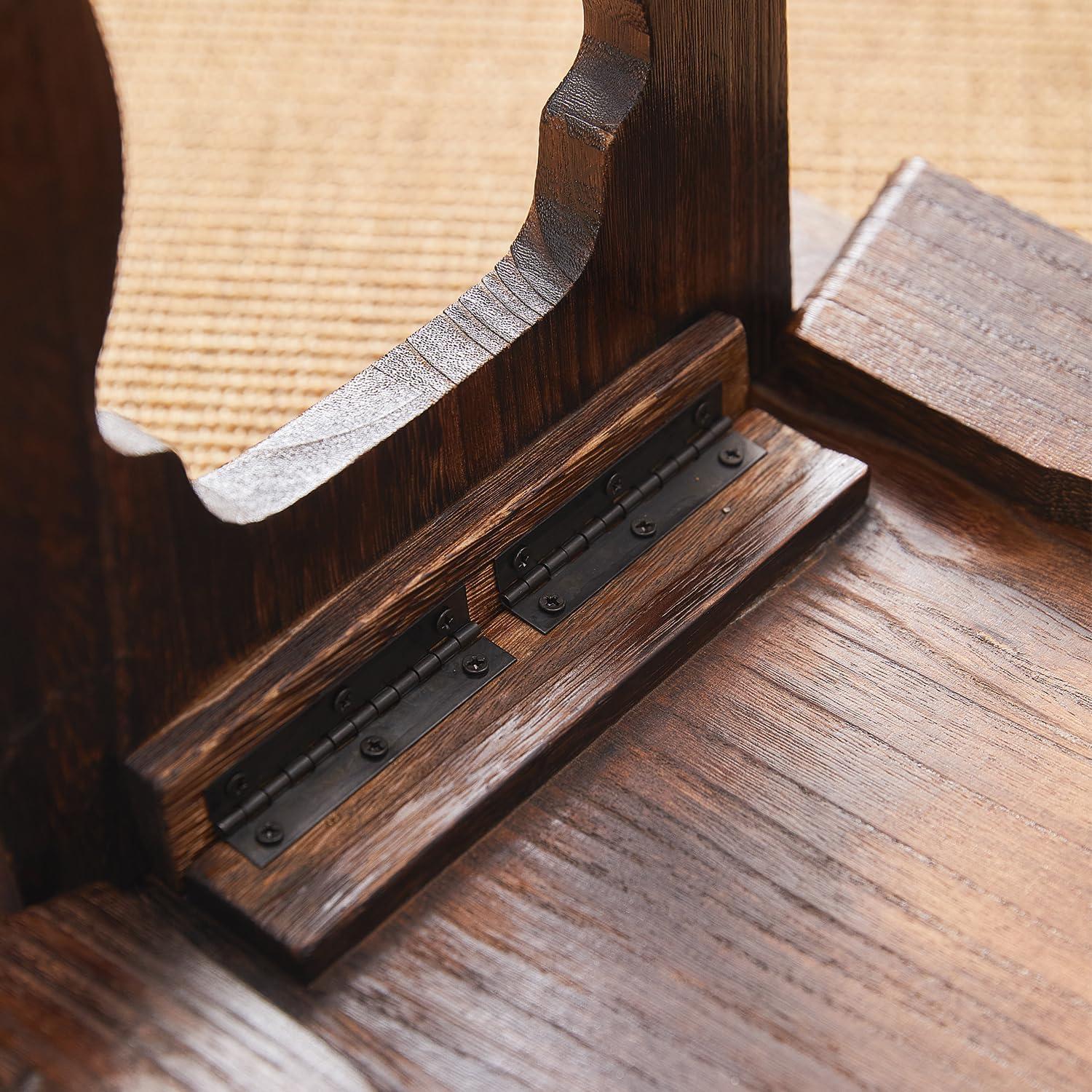 Mesa Baja Japonesa GZQWDC 50x30 cm Madera Plegable Café