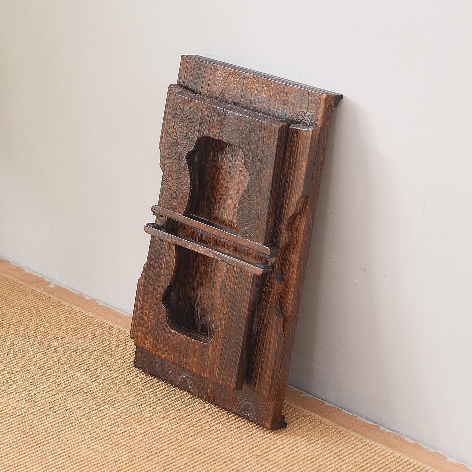 Mesa Baja Japonesa GZQWDC 50x30 cm Madera Plegable Café