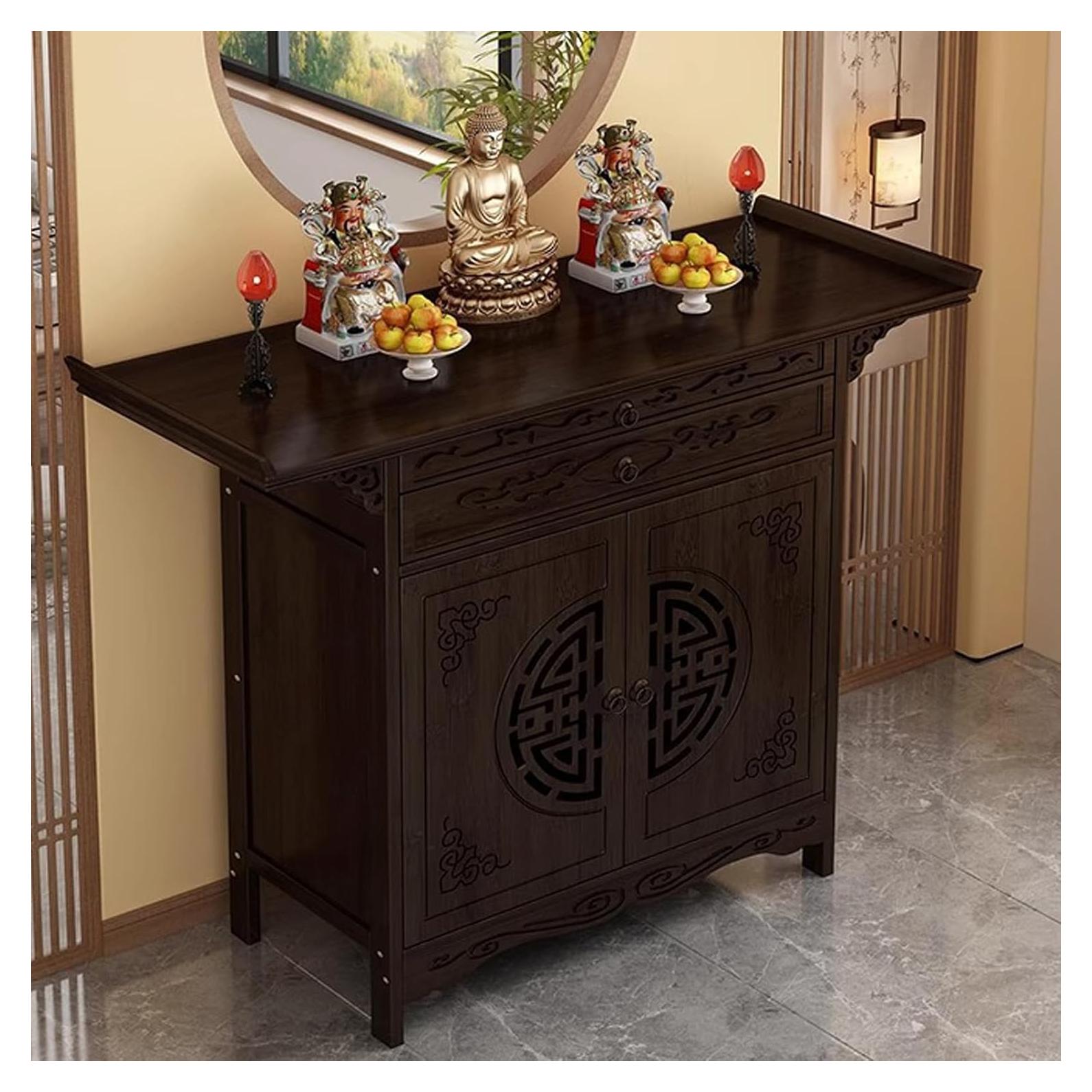 Armario Budista Chino QJSZMEI con Almacenamiento y Cajones