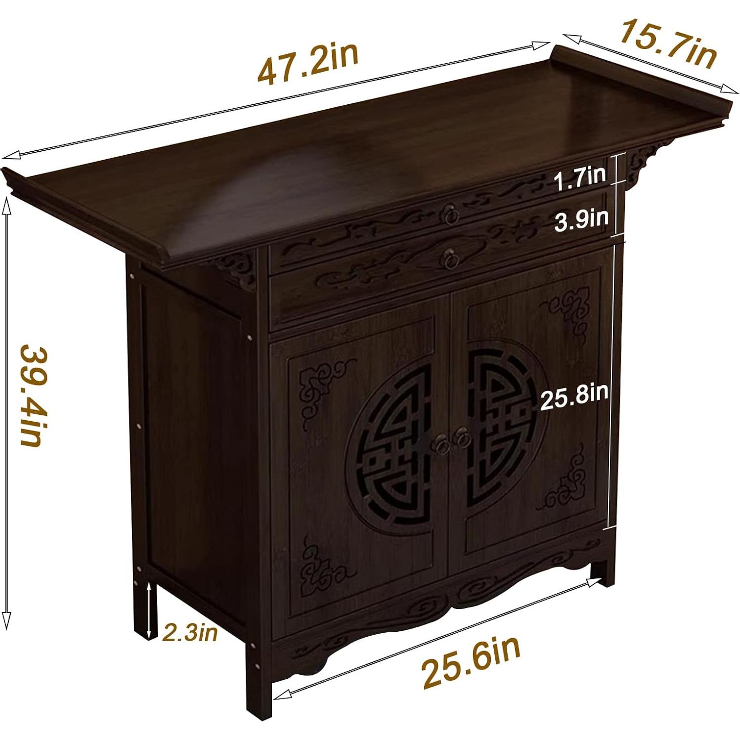 Armario Budista Chino QJSZMEI con Almacenamiento y Cajones