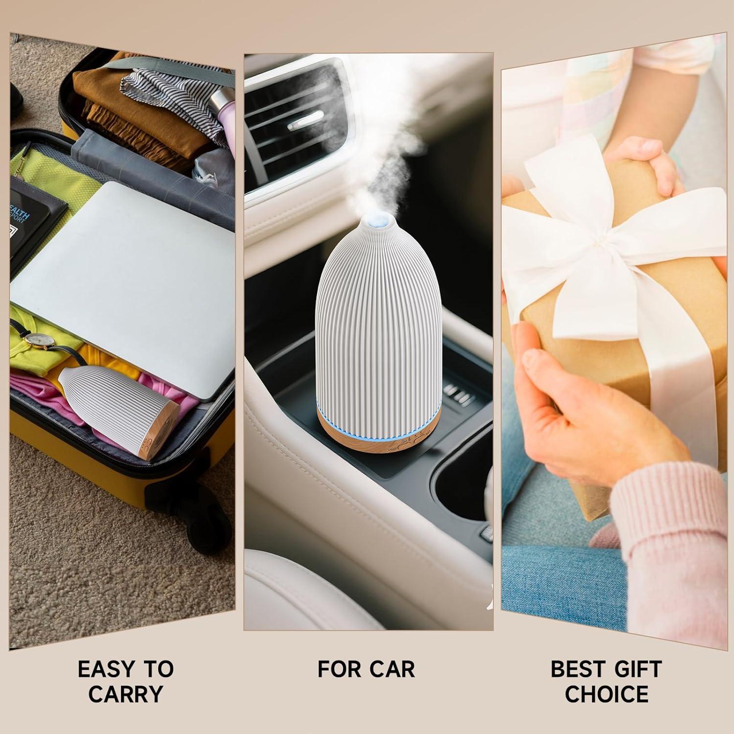 Difusor de Aceite Esencial URPOWER 100ml Ultrasonido LED 7 Colores