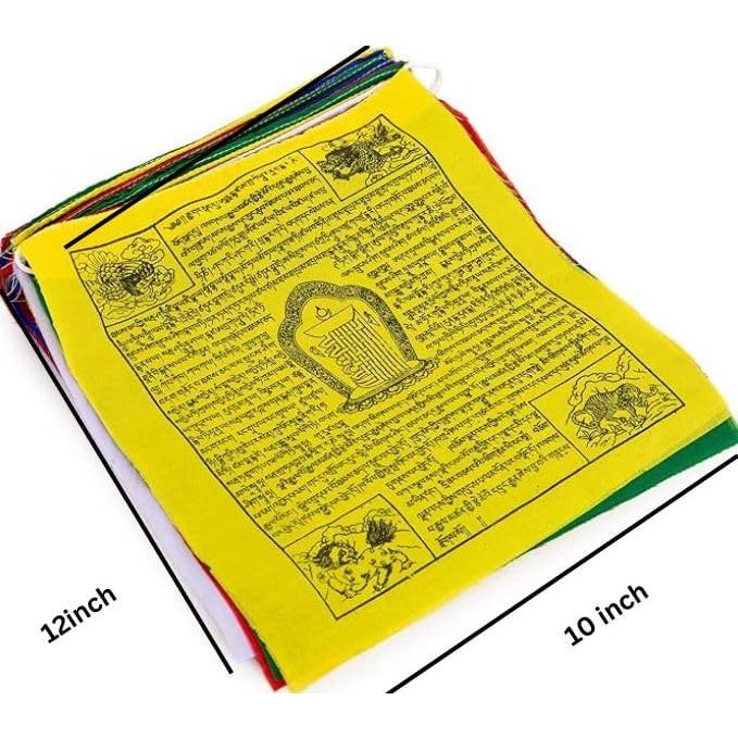Banderas de Oración Tibetanas 25 Piezas 25x30 cm Hechas a Mano