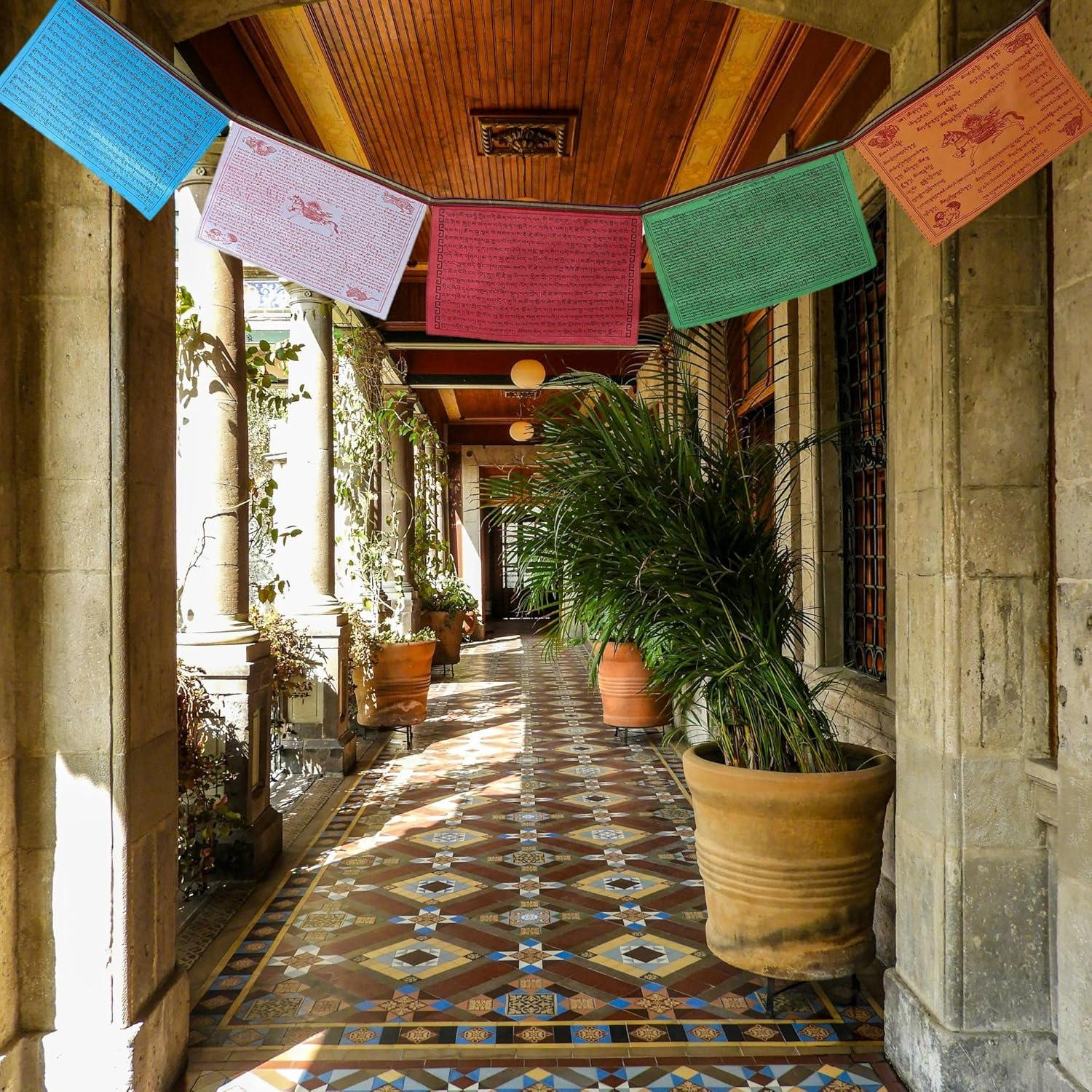 Banderas de Oración Budistas Tibetanas 35x23 cm - 60 Piezas