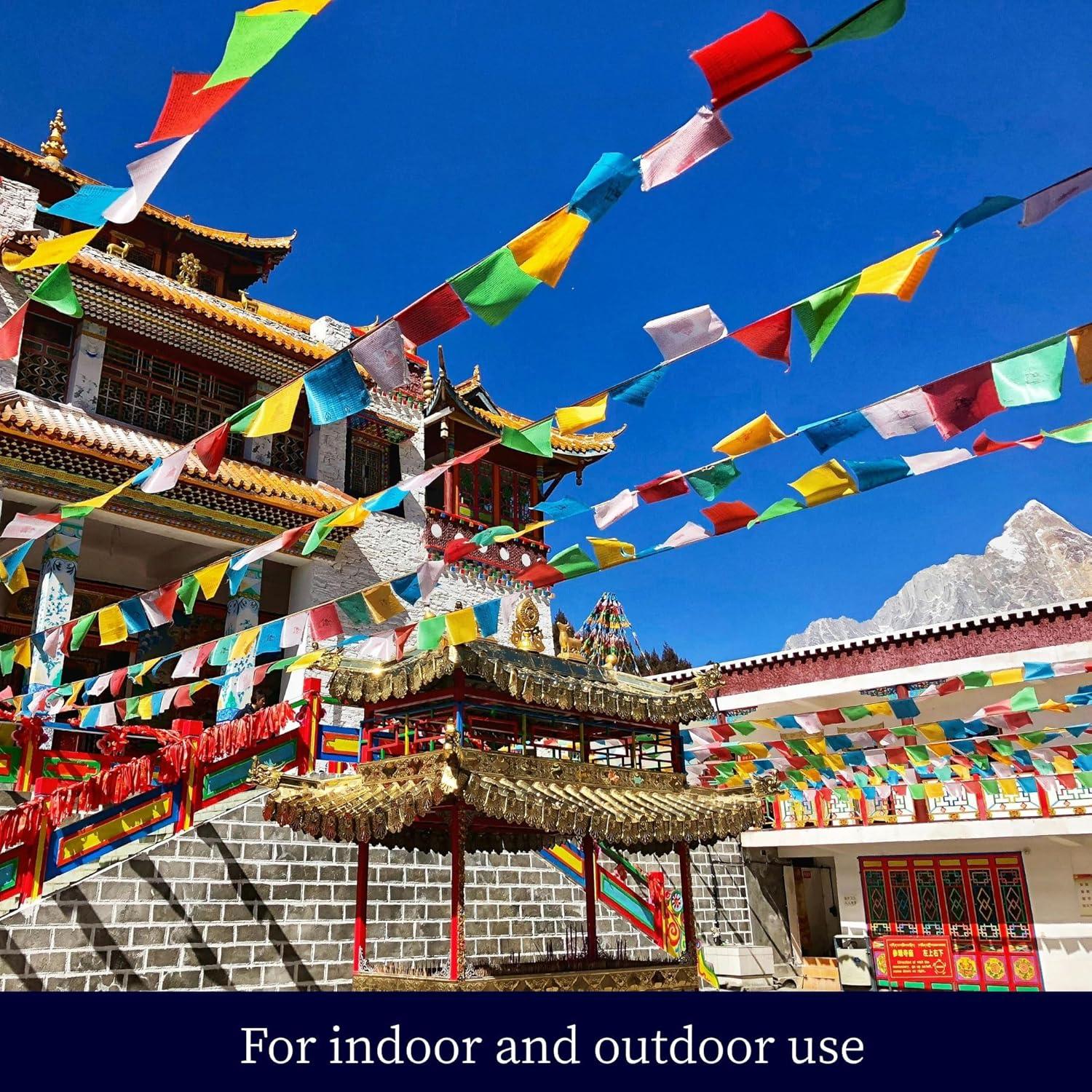 Banderas de Oración Budistas Tibetanas 35x23 cm - 60 Piezas