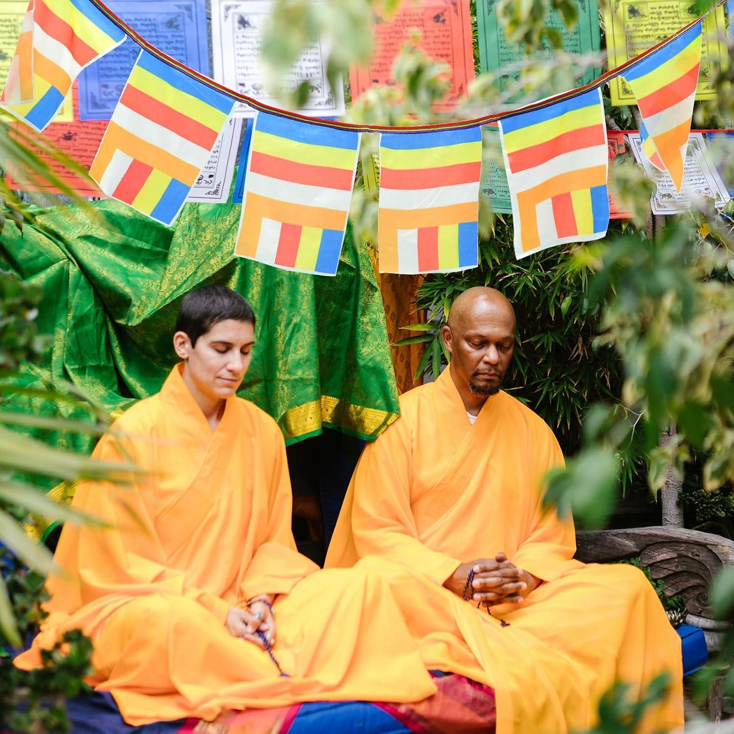 Bandera Budista de Cinco Colores Ganazono - Tela de Seda