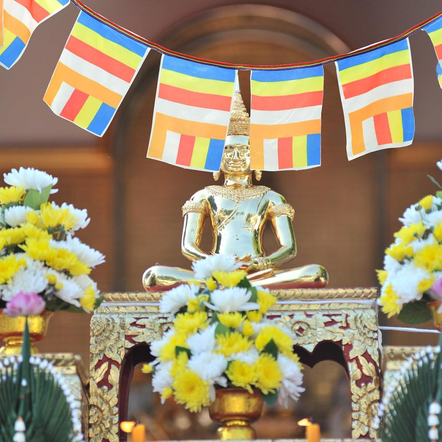 Bandera Budista de Cinco Colores Ganazono - Tela de Seda