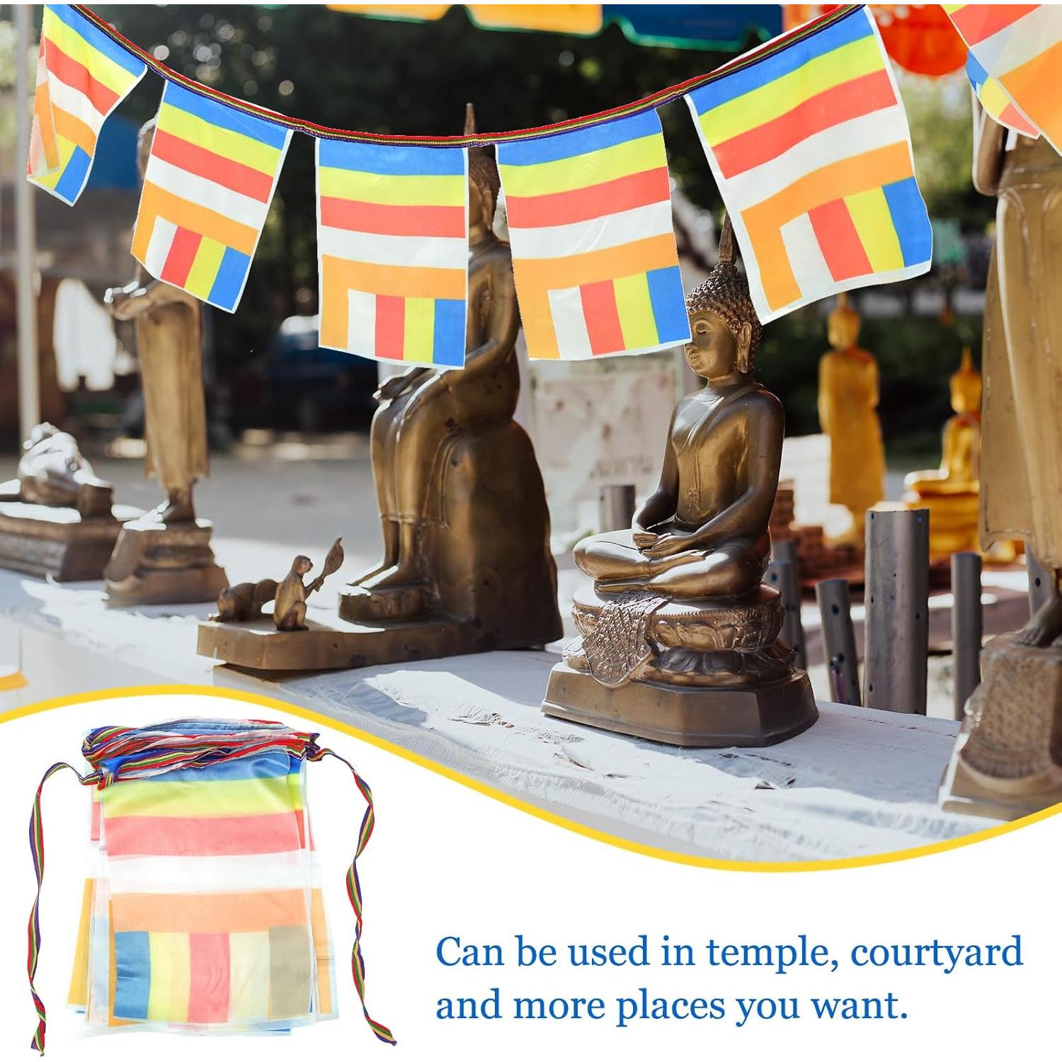 Bandera Budista de Cinco Colores Ganazono - Tela de Seda