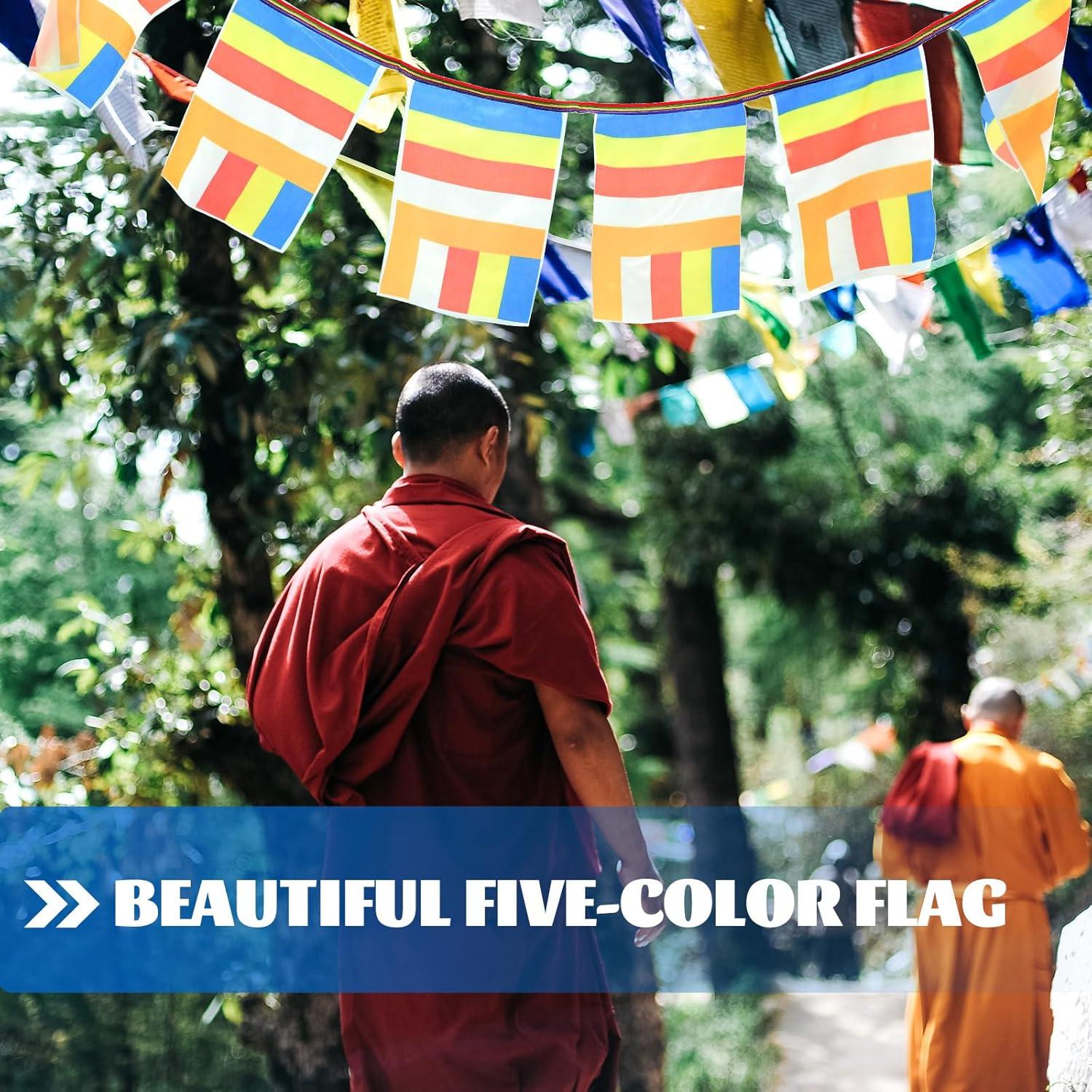 Bandera Budista de Cinco Colores Ganazono - Tela de Seda