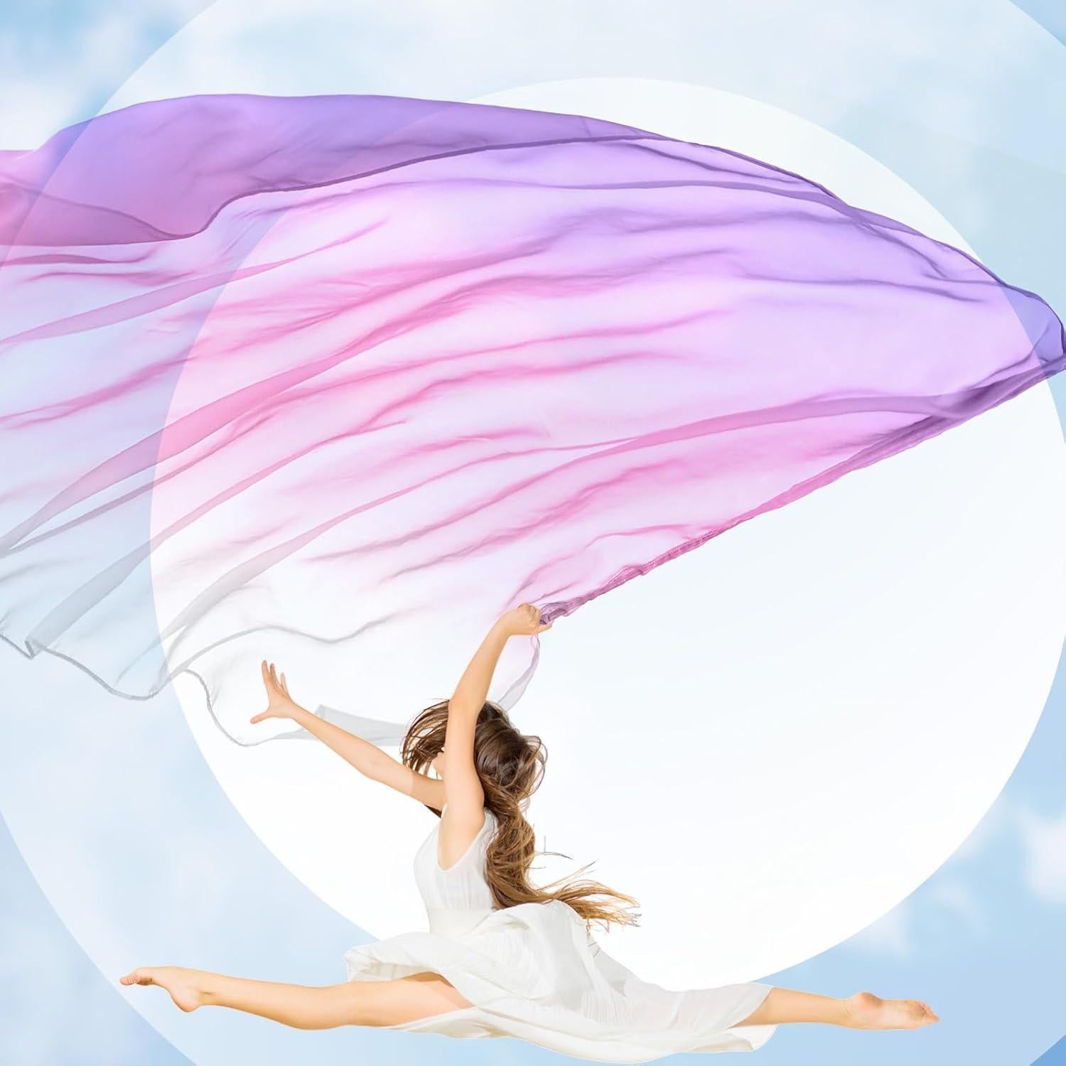 Banderas de Adoración Jecery 2 Piezas 90x140 cm Blanco-Rosa-Púrpura