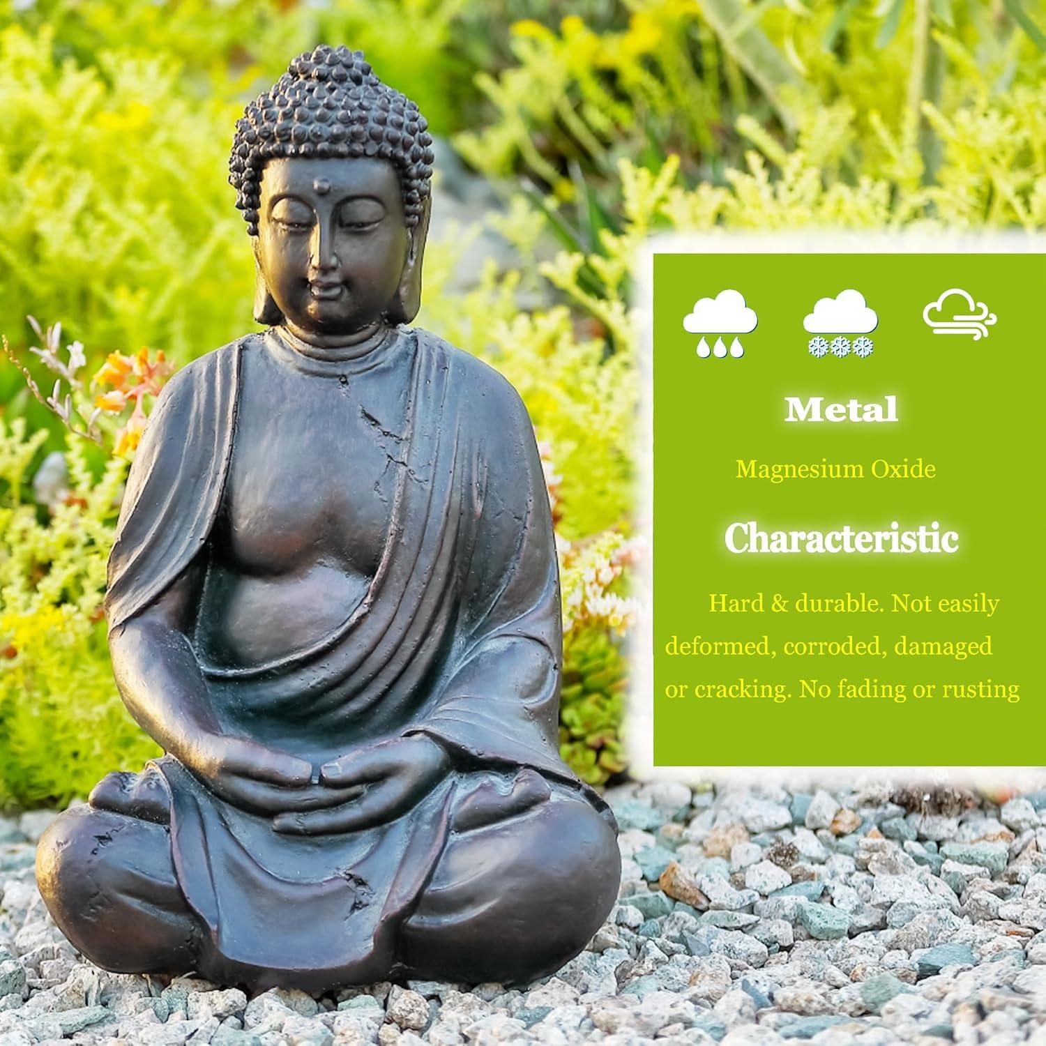 Estatua de Buda Phaxth 38 cm para Jardín Exterior Decorativa