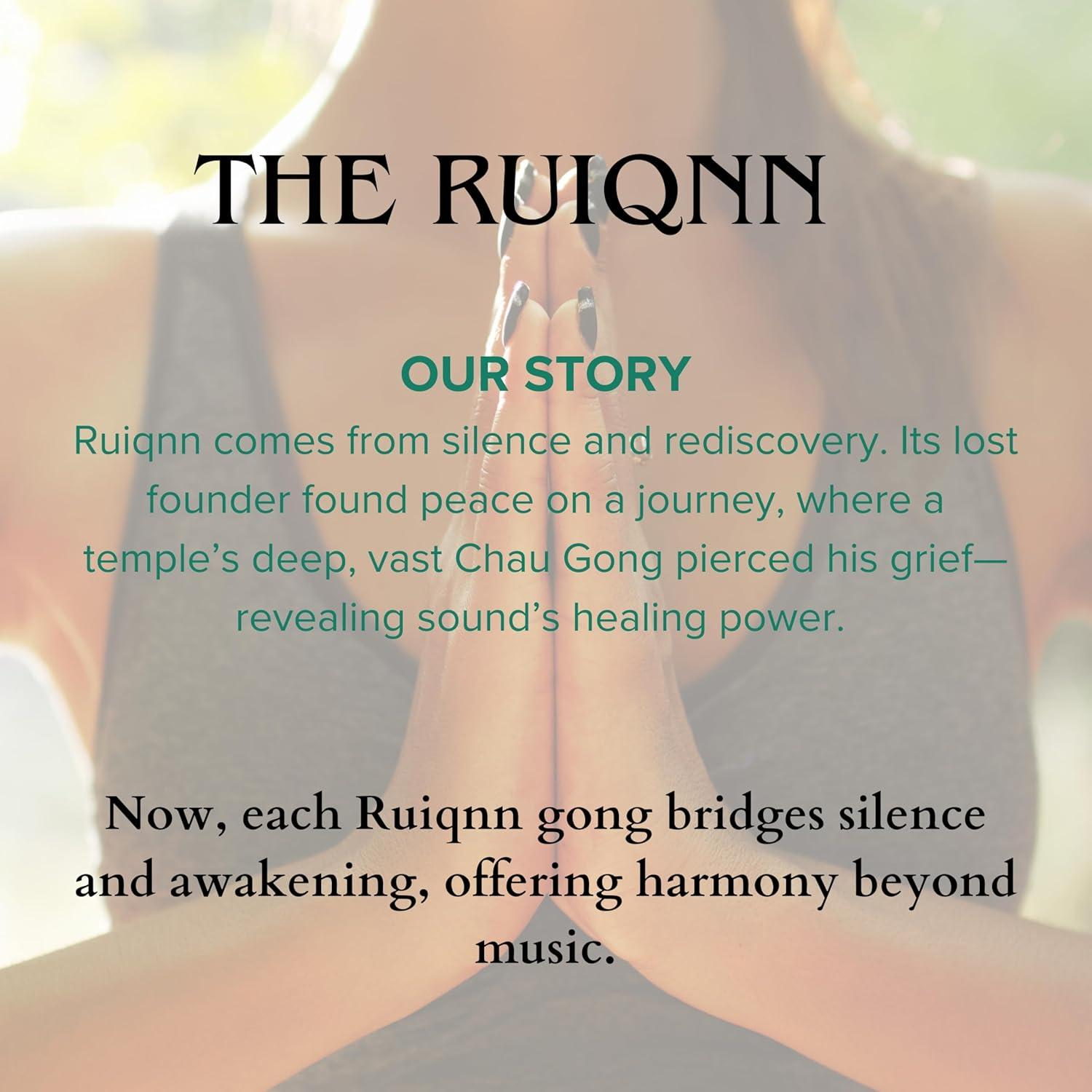 Mini Gong de Bronce 15.24 cm Ruiqnn con Soporte y Mazo