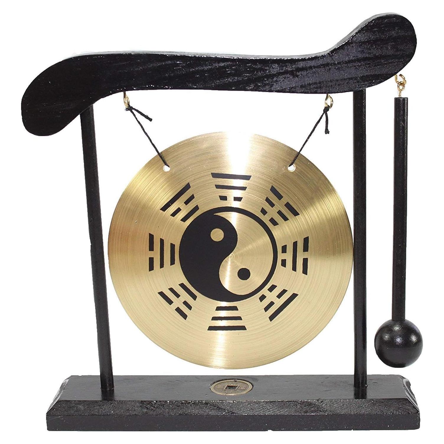 Gong de Mesa Taiji Feng Shui 20.32cm Madera y Cobre