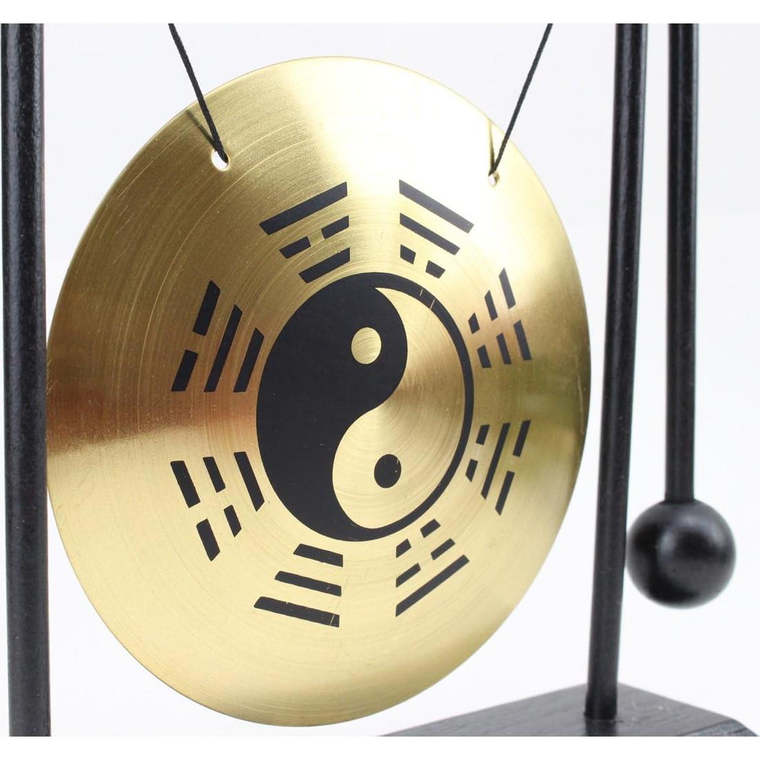 Gong de Mesa Taiji Feng Shui 20.32cm Madera y Cobre