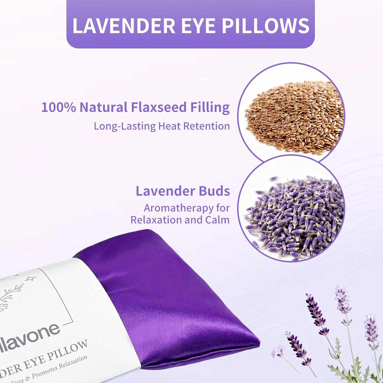 Almohadilla para Ojos Rellavone 2PK con Lavanda y Lino 11.4x21.8cm