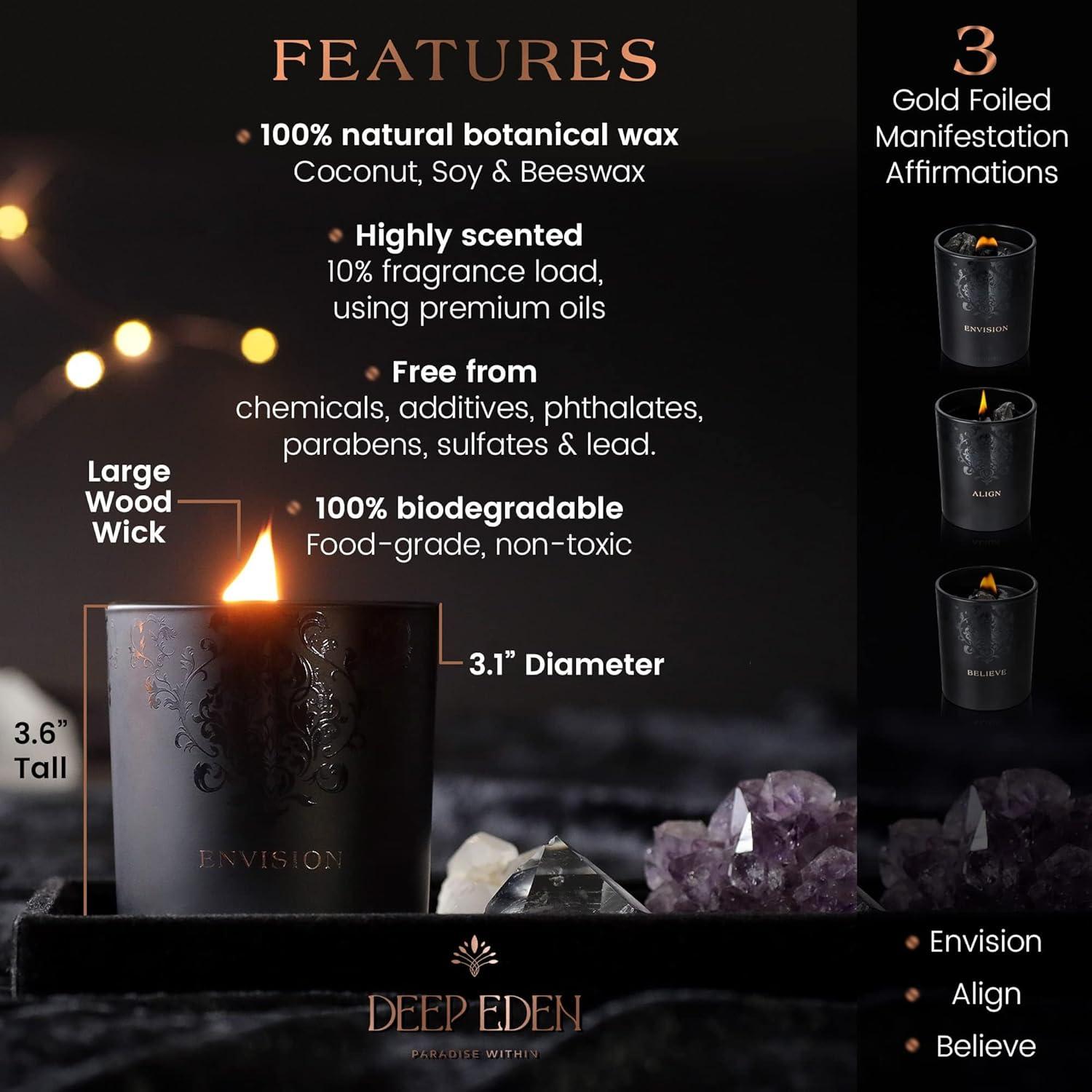Vela Aromática de Manifestación Deep Eden 210g Orquídea Negra