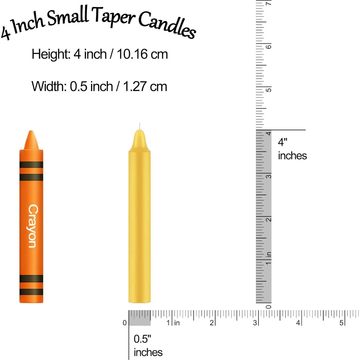 Tobeape 24 Velas Taper Multicolor 10.16 cm para Rituales