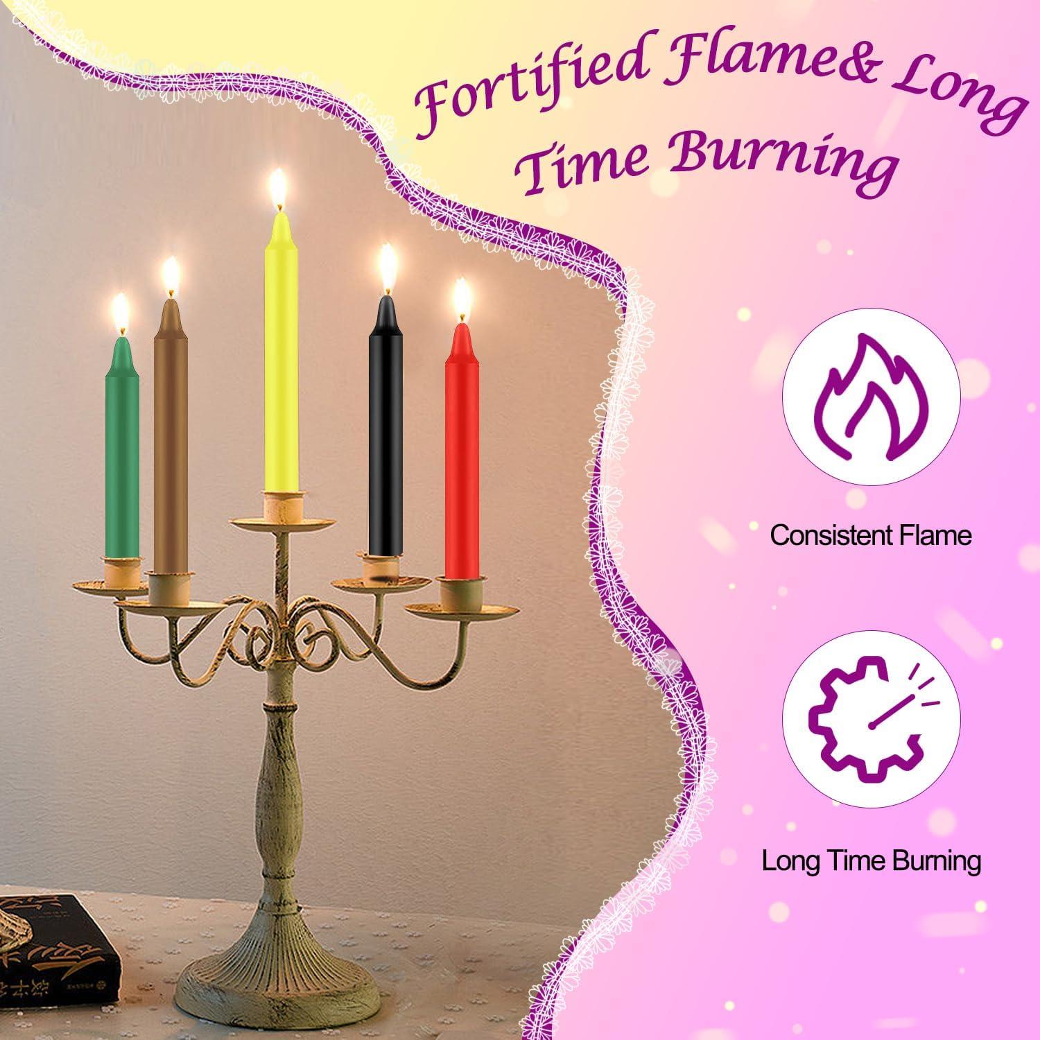 Tobeape 24 Velas Taper Multicolor 10.16 cm para Rituales