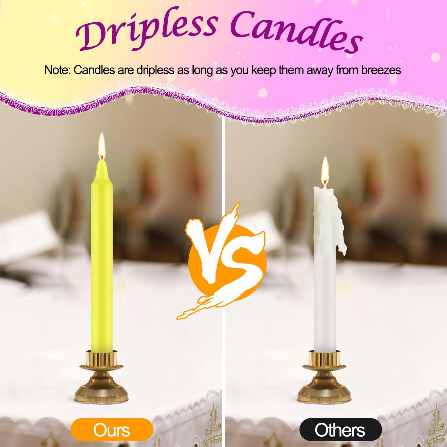 Tobeape 24 Velas Taper Multicolor 10.16 cm para Rituales