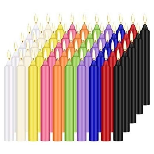 100 Velas Mini Taper Sin Aroma YOROXRG 10 cm Colores Asortidos