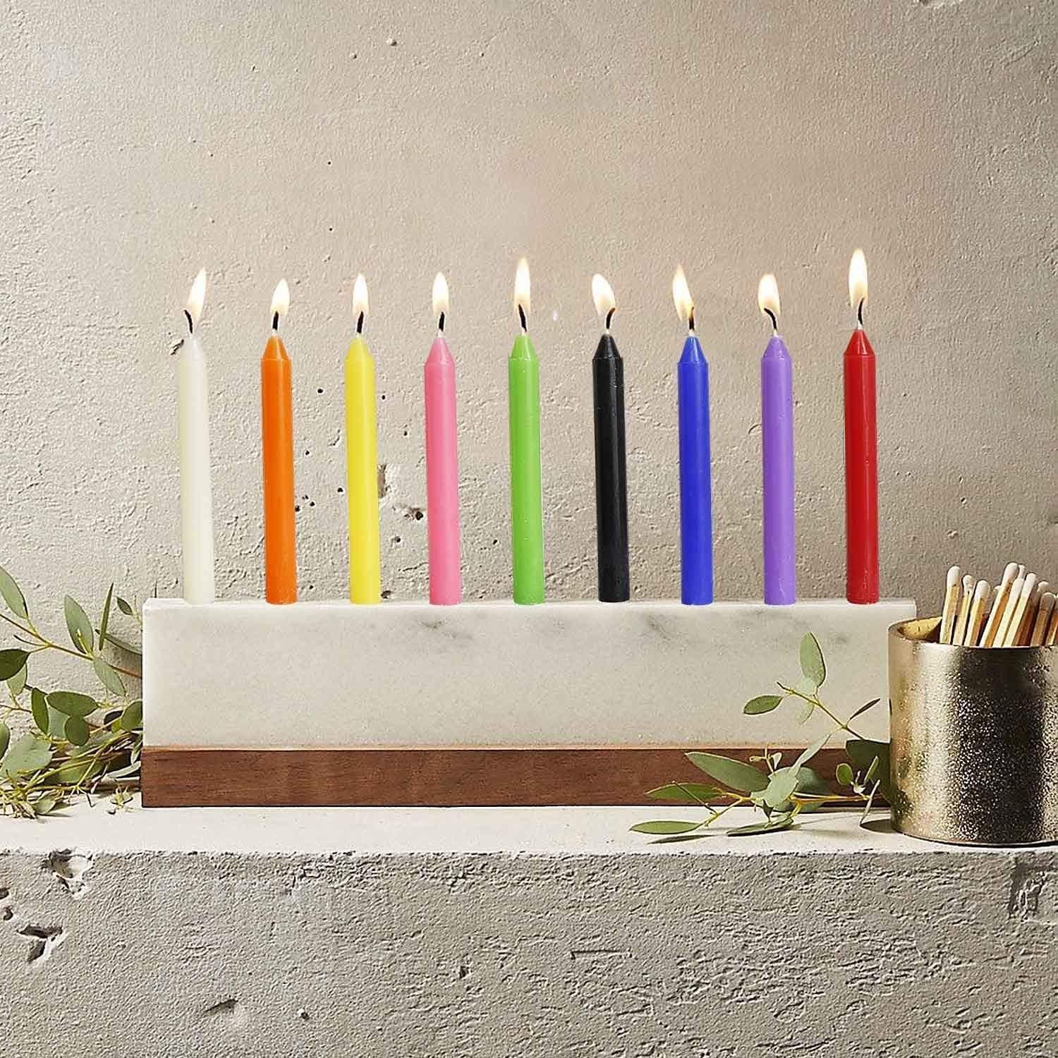 100 Velas Mini Taper Sin Aroma YOROXRG 10 cm Colores Asortidos