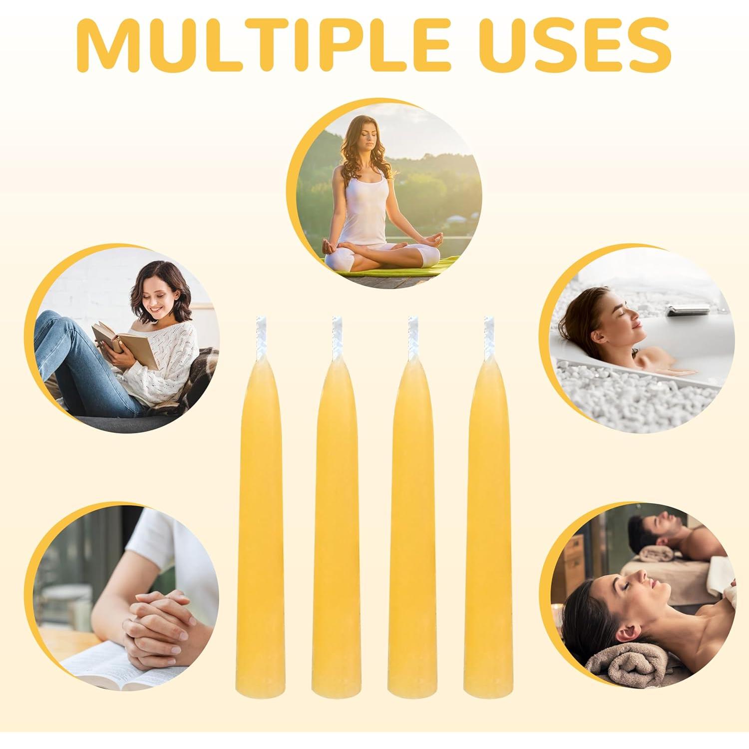 Velas de Cera de Abeja para Meditación - Paquete de 30 Mini